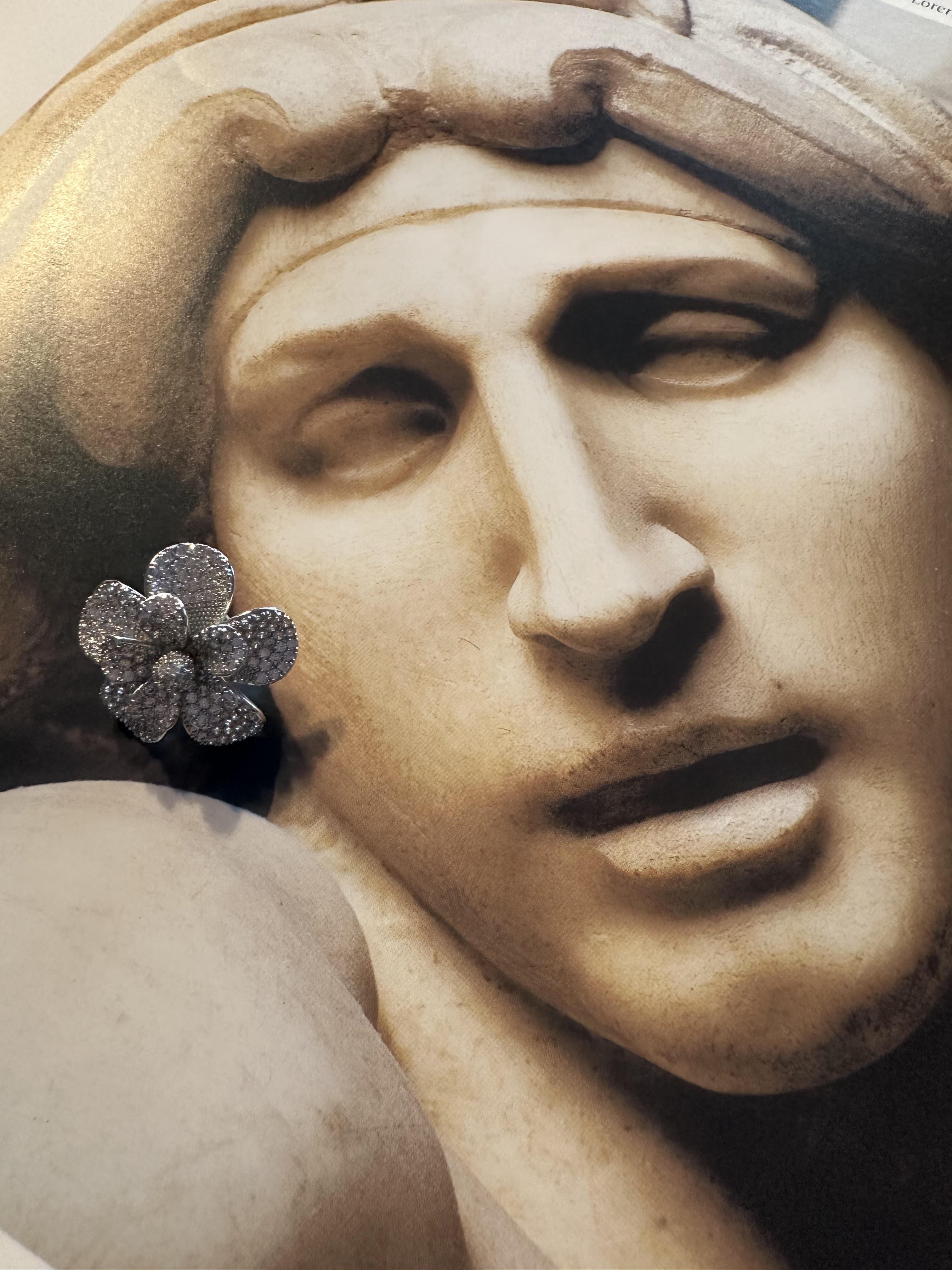 Damla Kalender-Rose Of Snow Earrings-Küpe-3-Milagron.com