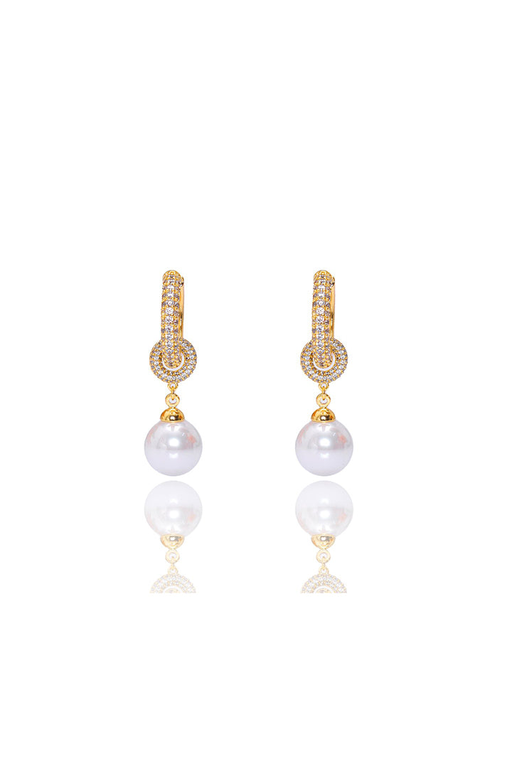 Damla Kalender-Starlight Pearl Earrings-Küpe-1-Milagron.com