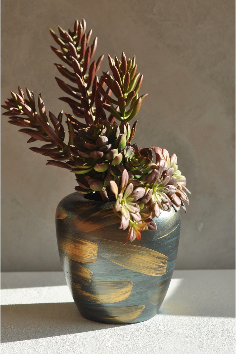 Dea'rt İstanbul-Altın Detaylı Yeşil Vazo-Vazo-2-Milagron.com