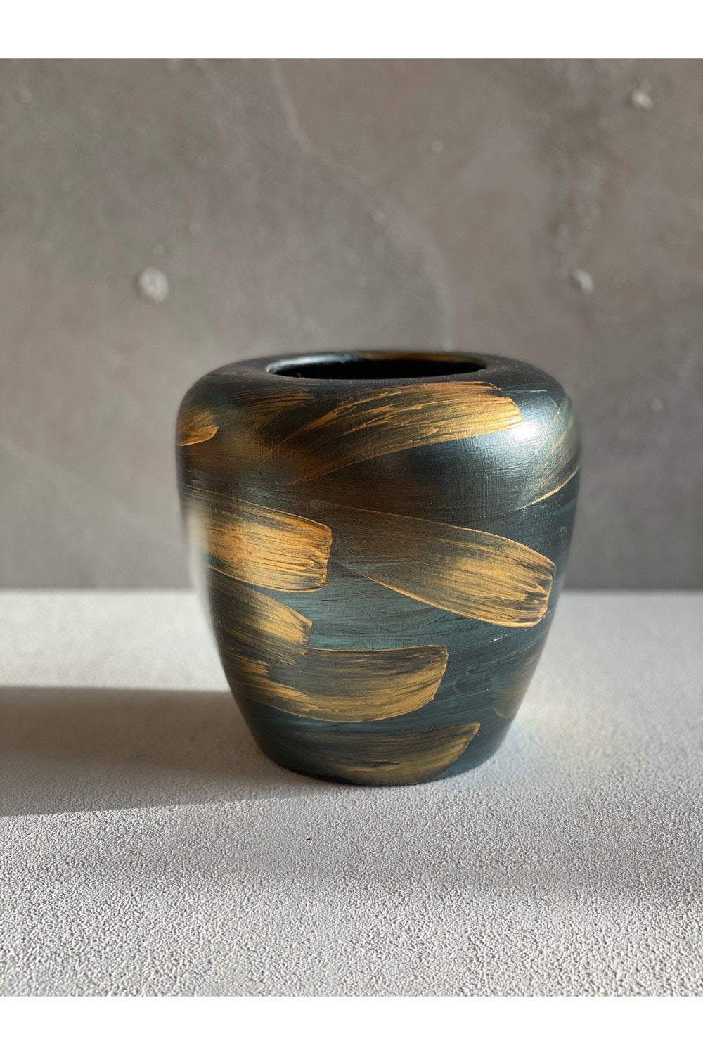 Dea'rt İstanbul-Altın Detaylı Yeşil Vazo-Vazo-3-Milagron.com