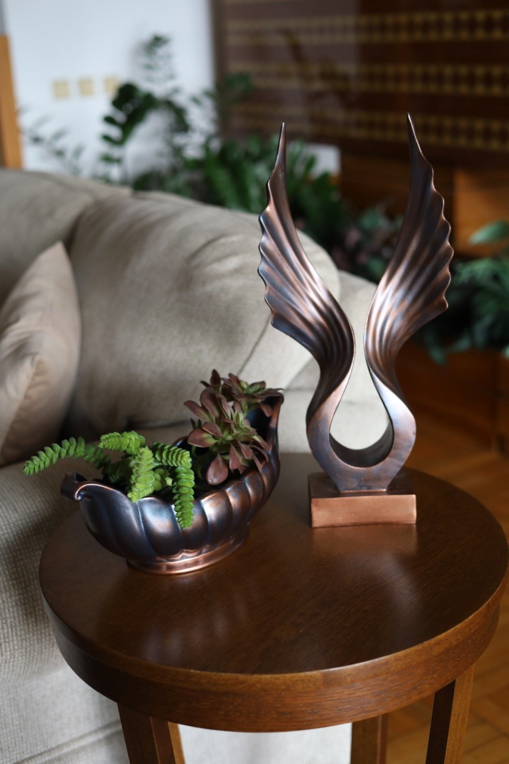 Dea'rt İstanbul-Bakır Detaylı Soyut Kanat Obje-Biblo-1-Milagron.com