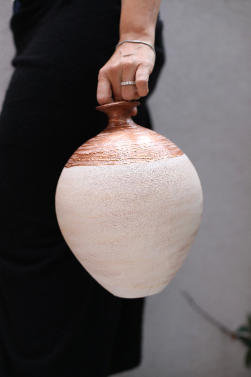 Dea'rt İstanbul-Bohem Seri Bakır Detaylı Tombul Büyük Vazo-Vazo-3-Milagron.com