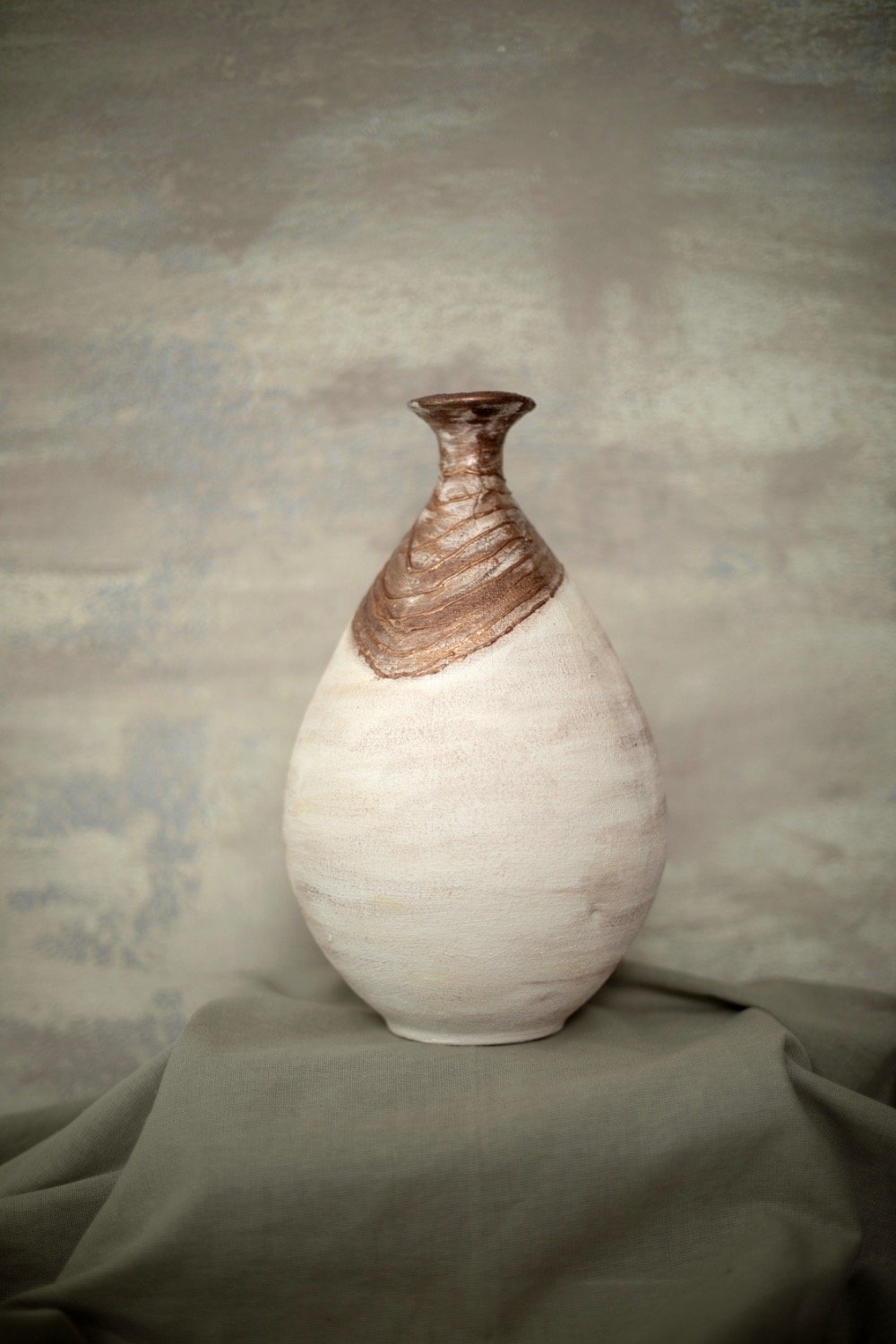 Dea'rt İstanbul-Bohem Seri Bakır Detaylı Tombul Küçük Vazo-Vazo-2-Milagron.com