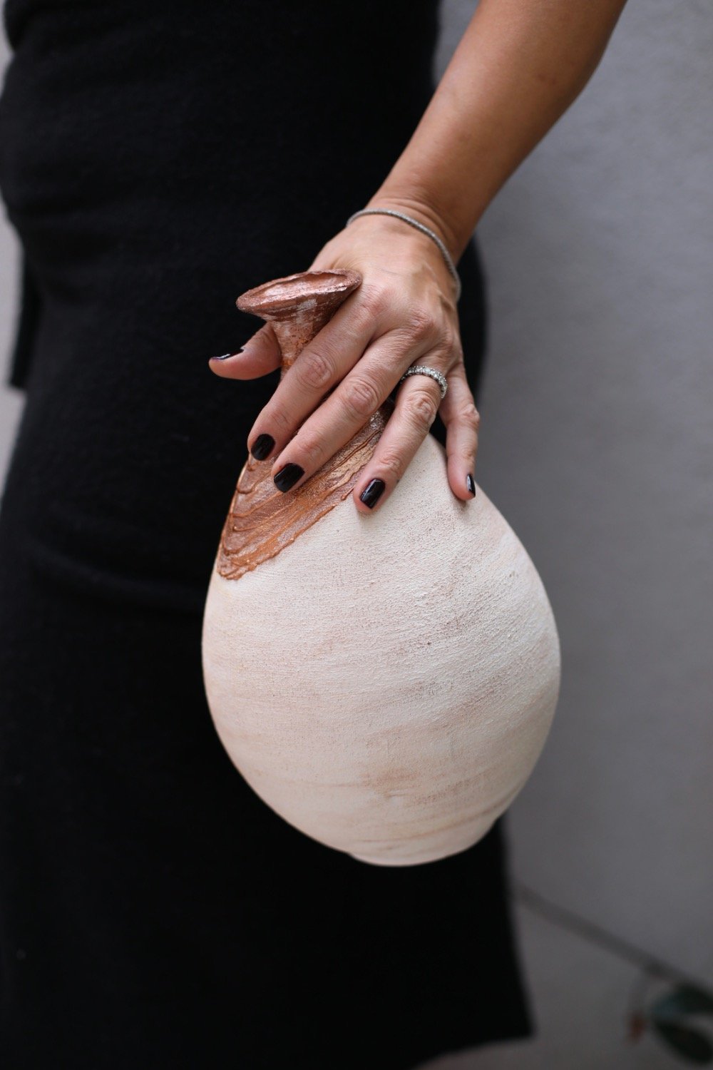 Dea'rt İstanbul-Bohem Seri Bakır Detaylı Tombul Küçük Vazo-Vazo-3-Milagron.com