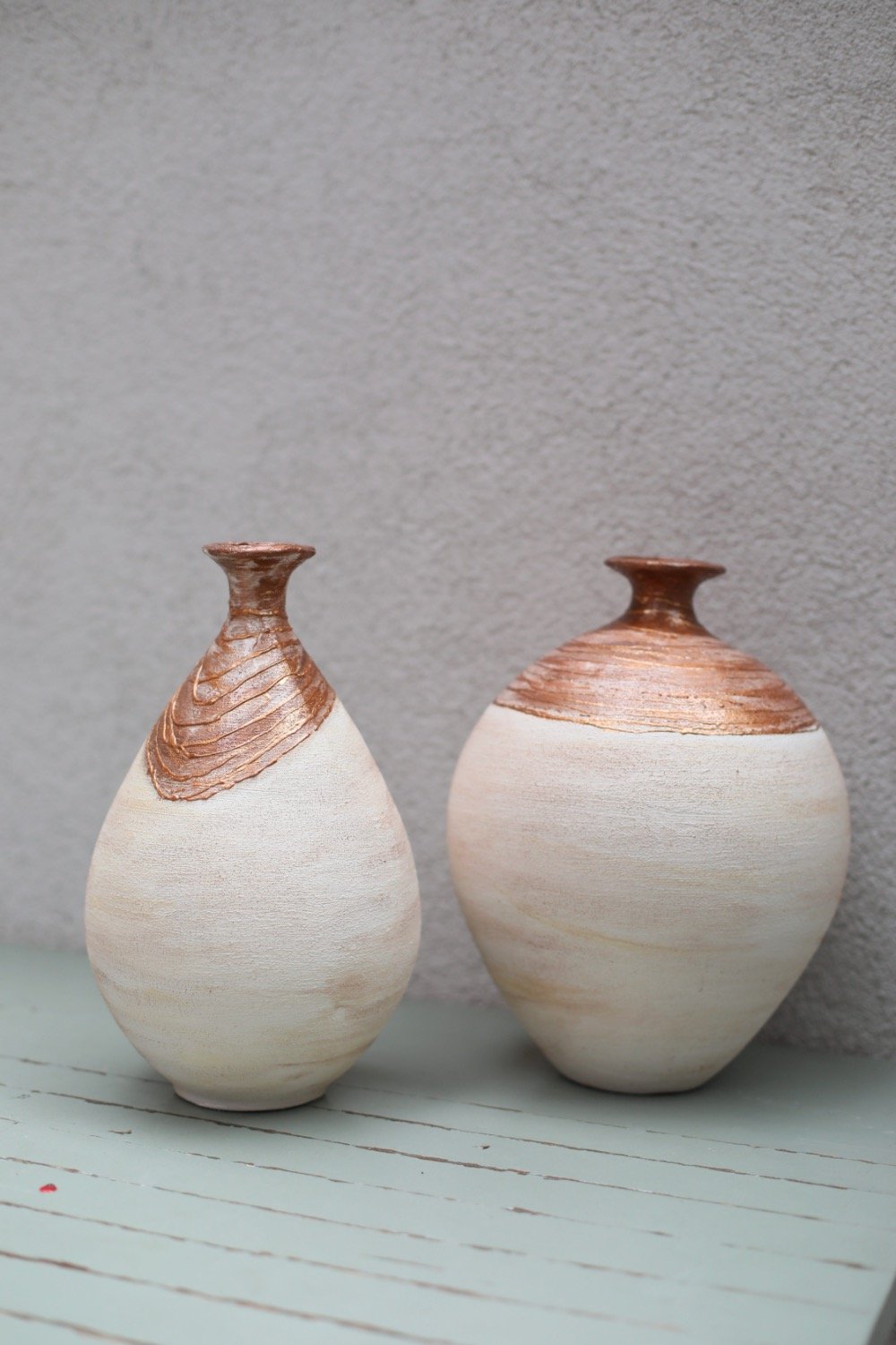 Dea'rt İstanbul-Bohem Seri Bakır Detaylı Tombul Küçük Vazo-Vazo-4-Milagron.com