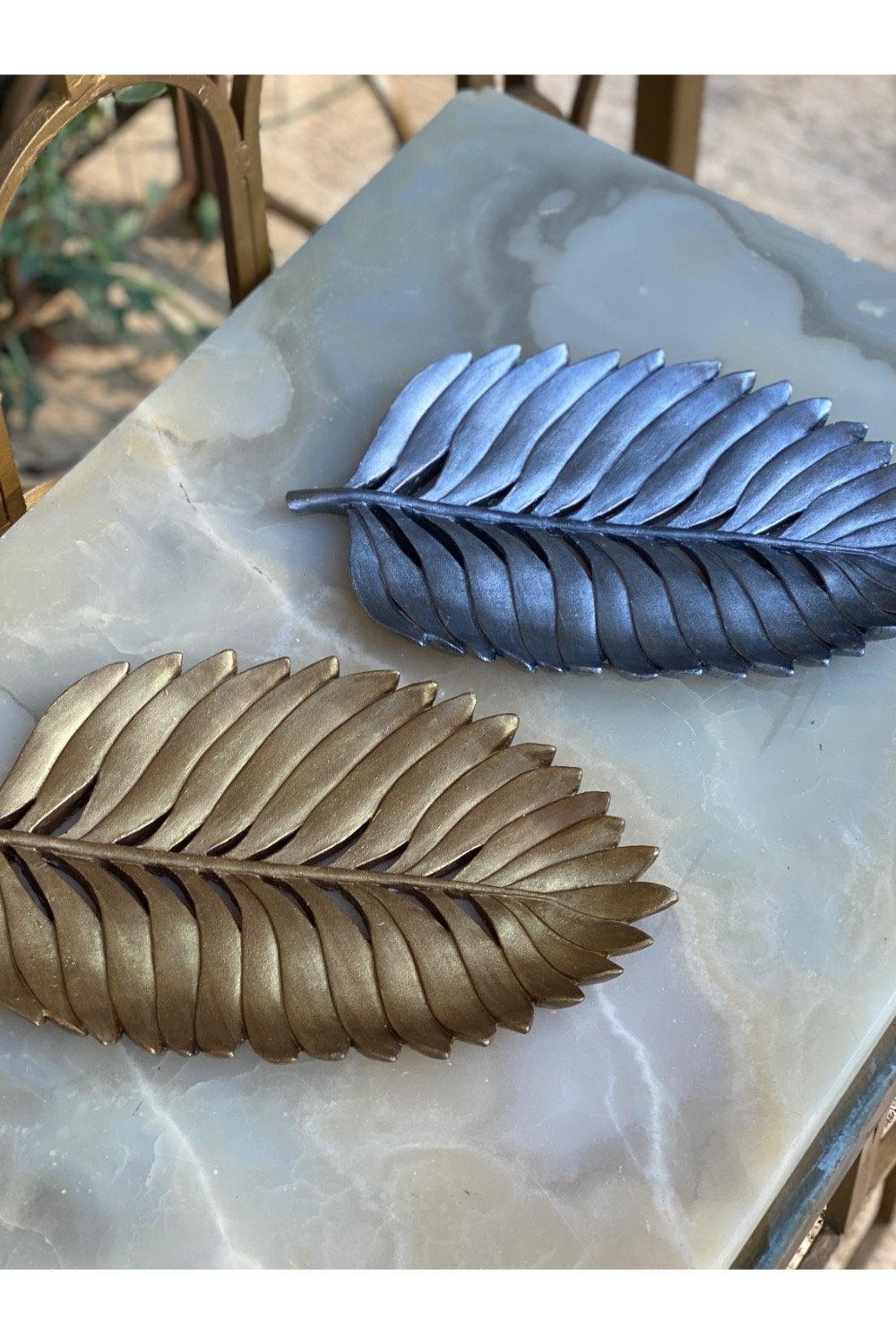 Dea'rt İstanbul-Dekoratif Yaprak Tabak Altın-Dekoratif Kase-3-Milagron.com