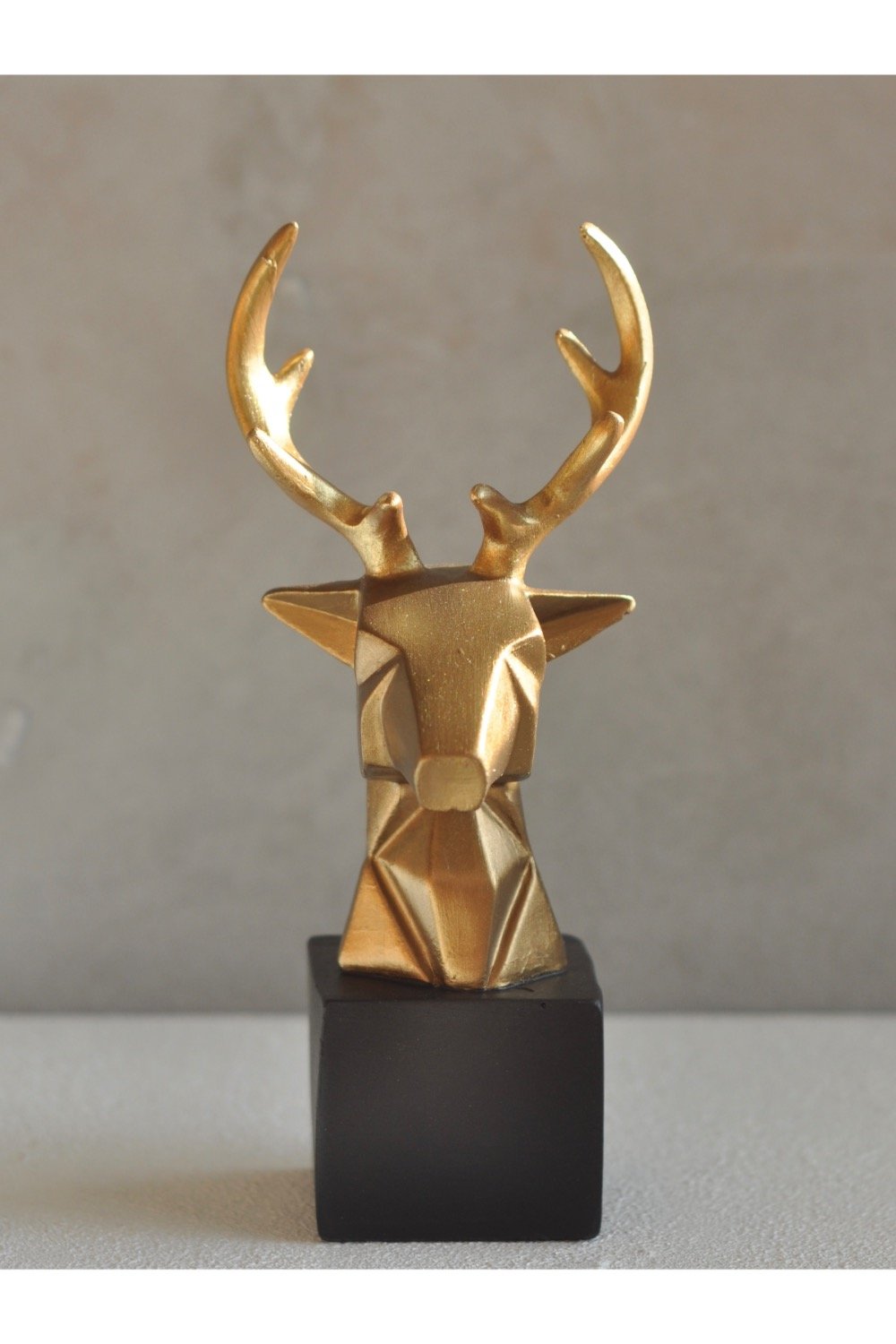 Dea'rt İstanbul-Kübik Geyik Büst Obje Altın-Biblo-1-Milagron.com