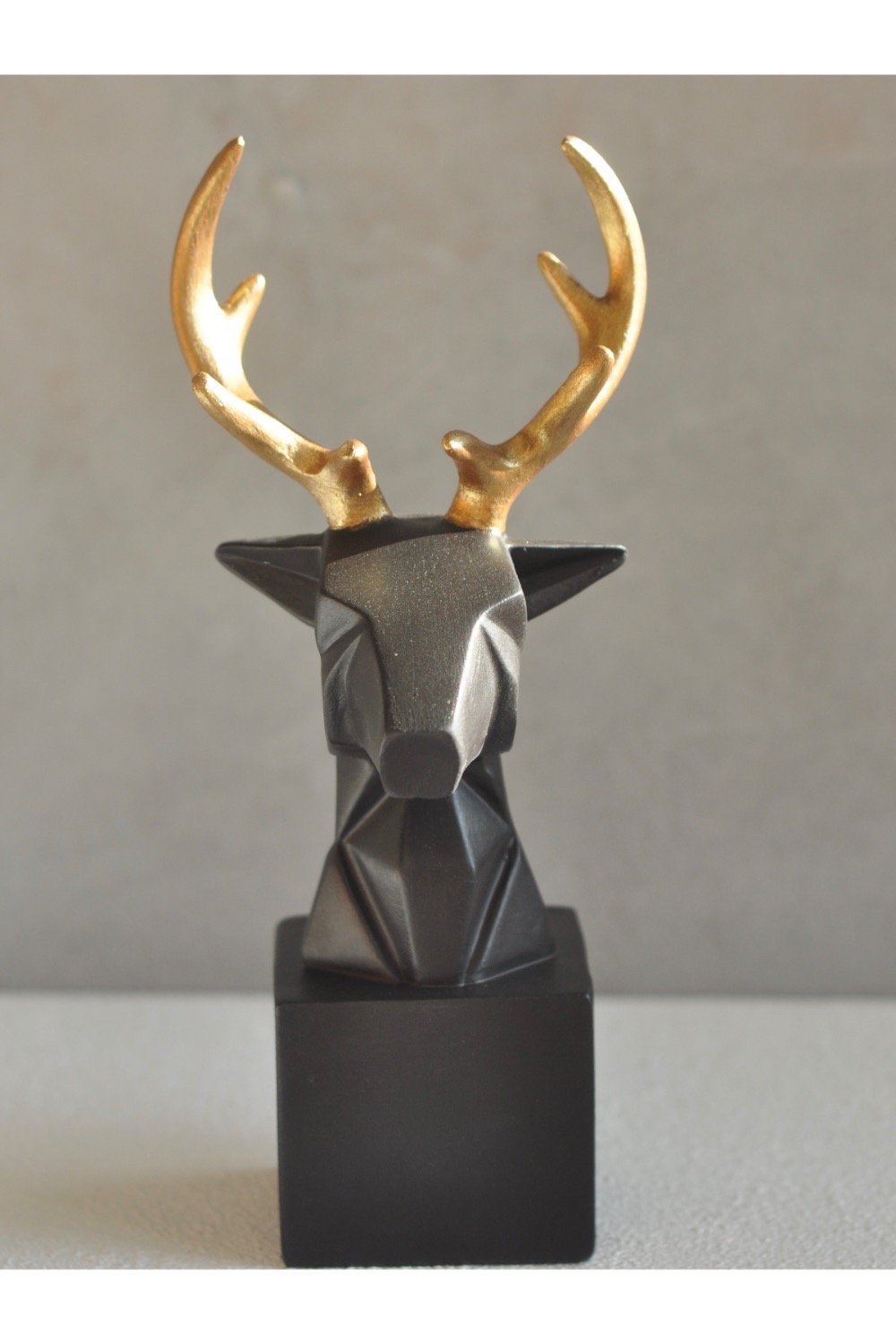 Dea'rt İstanbul-Kübik Geyik Büst Obje Siyah-Biblo-1-Milagron.com