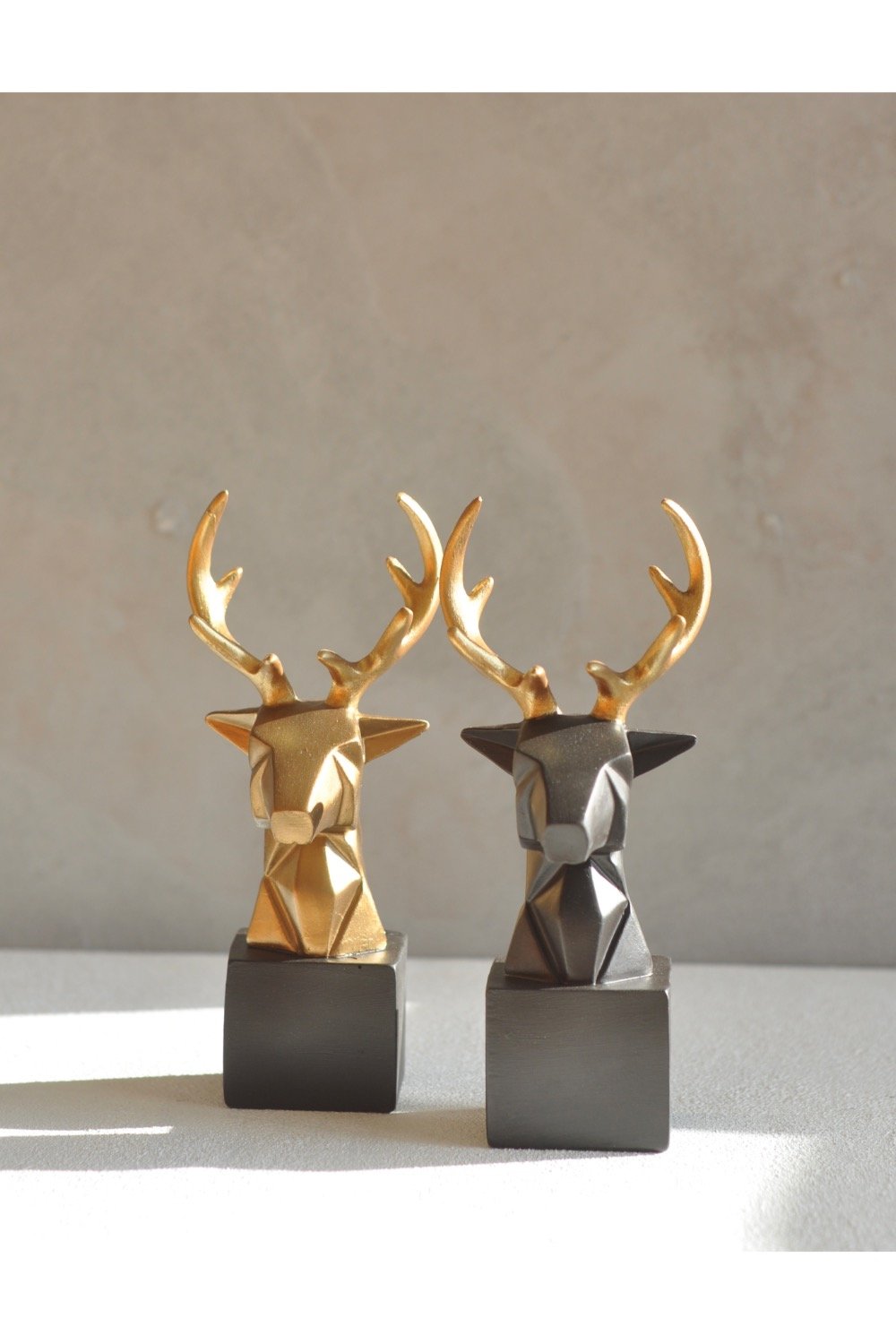 Dea'rt İstanbul-Kübik Geyik Büst Obje Siyah-Biblo-5-Milagron.com