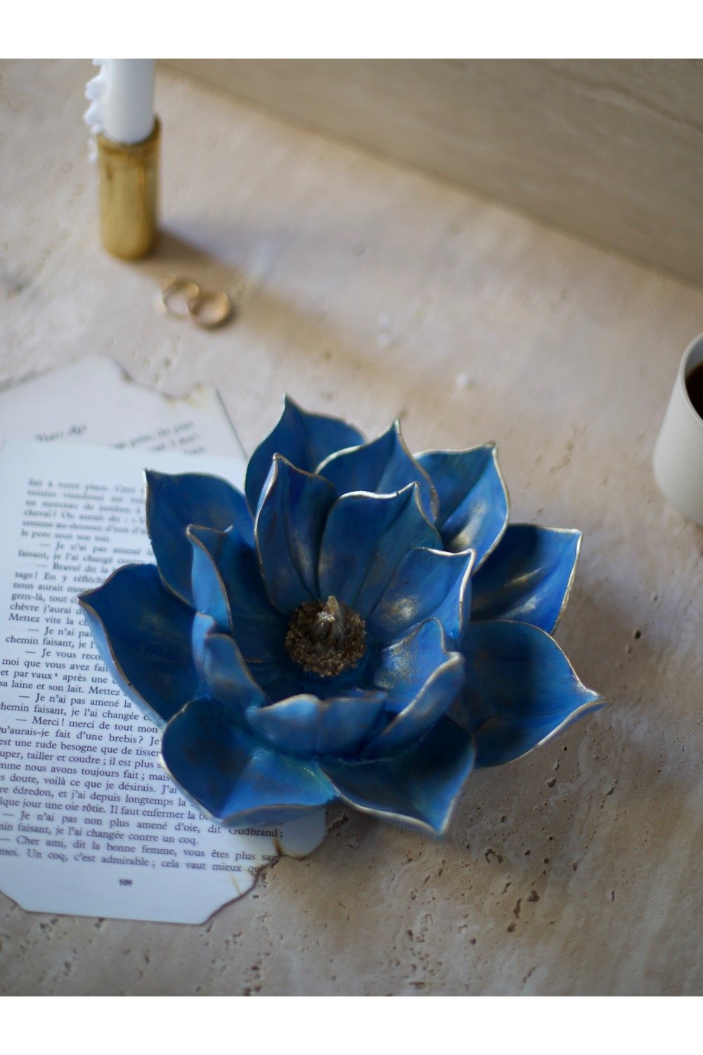 Dea'rt İstanbul-Lotus Masa Dekoru İkili-Dekoratif Kase-6-Milagron.com