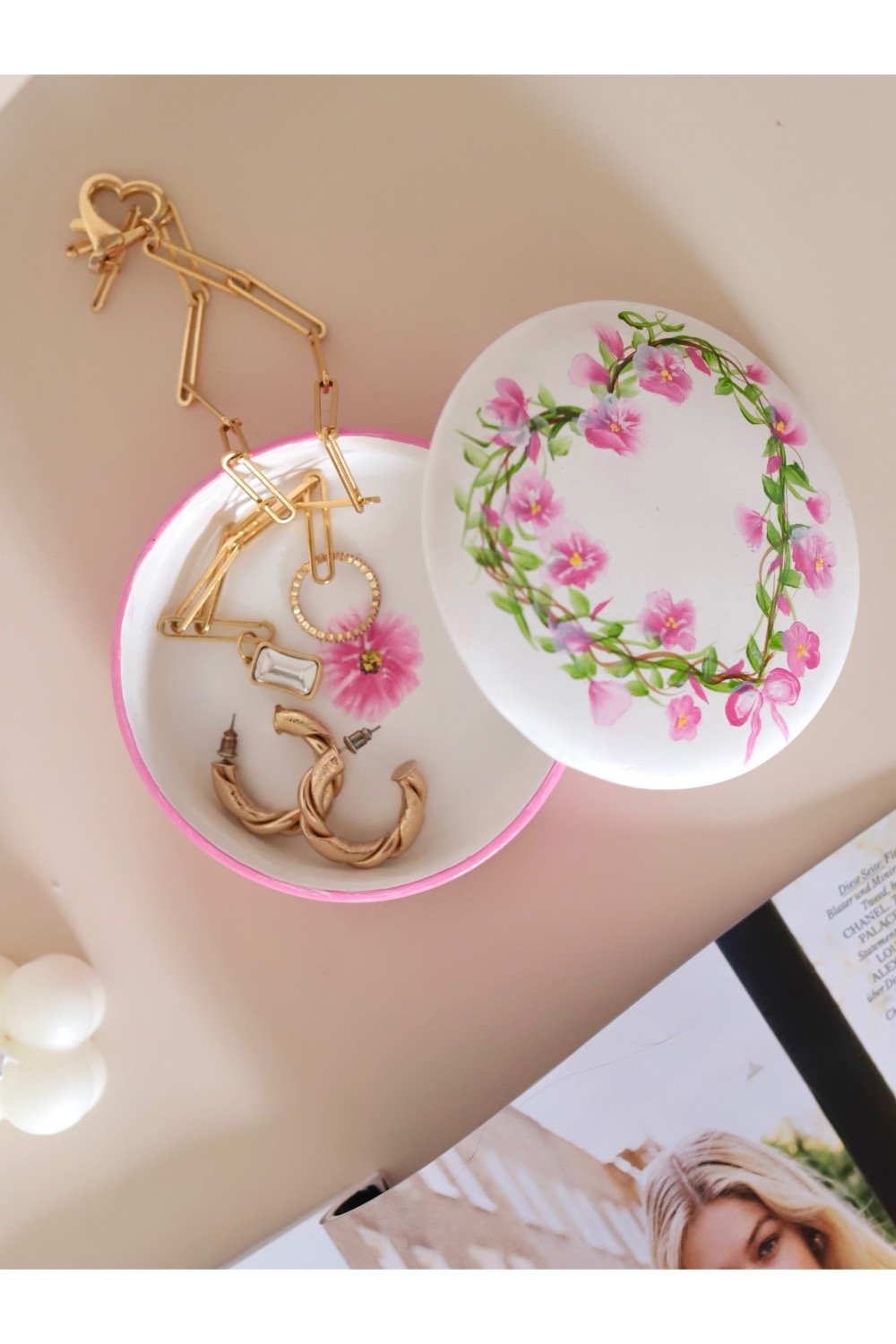 Dea'rt İstanbul-Seramik Takı Kutusu Kalpli-Takı Standı-1-Milagron.com