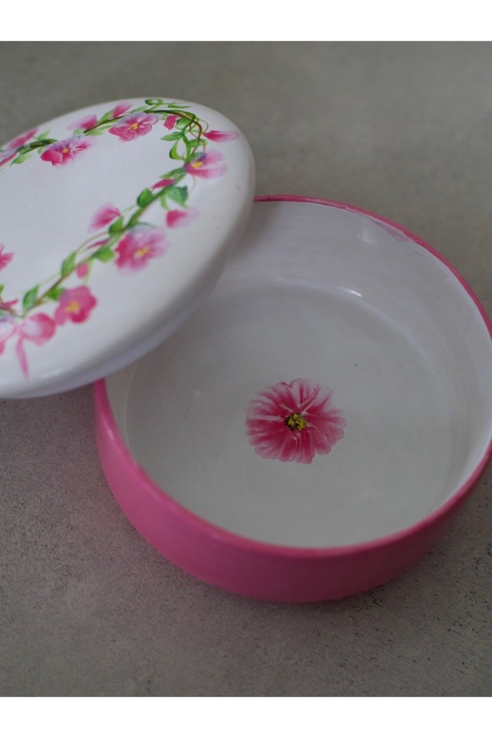 Dea'rt İstanbul-Seramik Takı Kutusu Kalpli-Takı Standı-2-Milagron.com