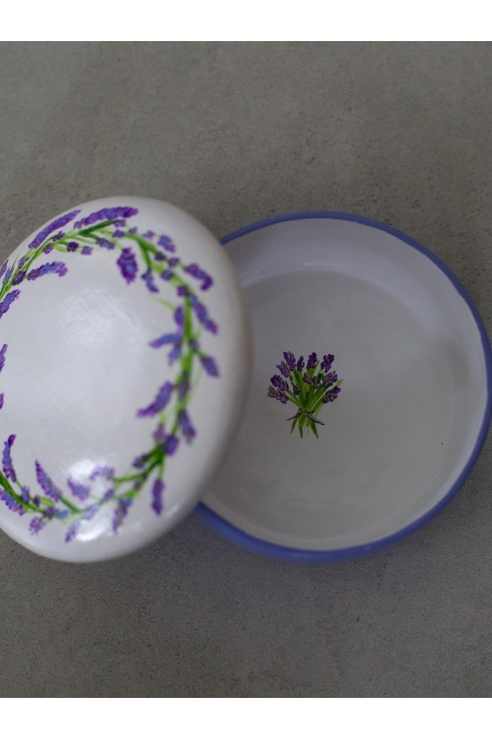 Dea'rt İstanbul-Seramik Takı Kutusu Lavantalı-Takı Standı-2-Milagron.com