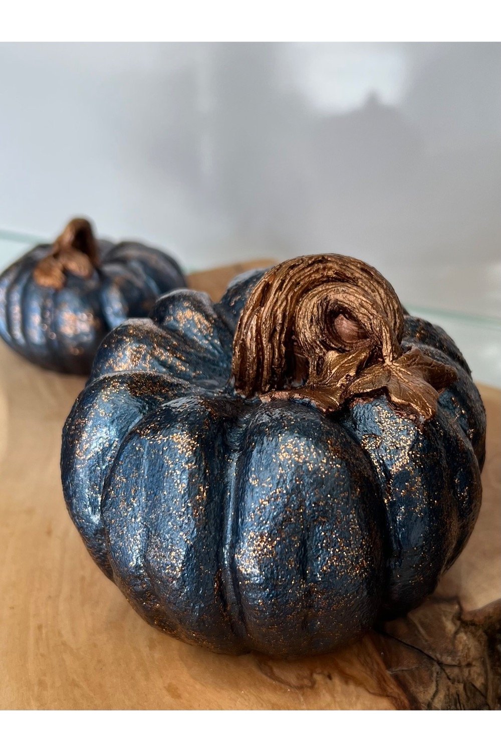 Dea'rt İstanbul-Simli Bal Kabağı İkili Obje Gece Mavisi Bakır-Biblo-3-Milagron.com