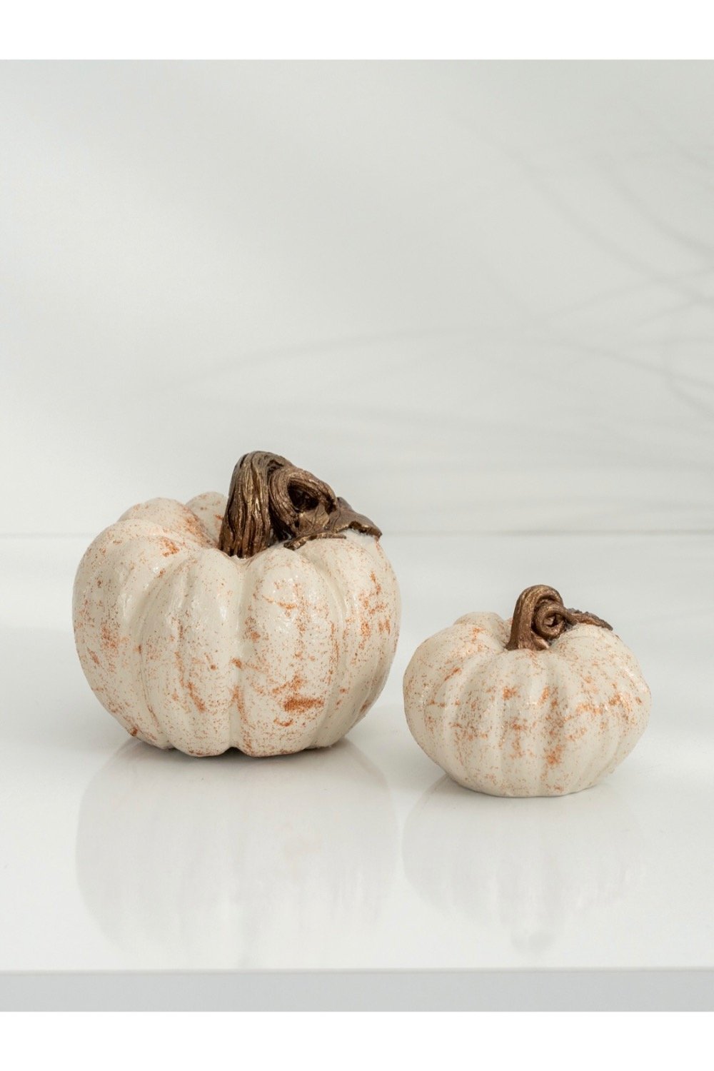 Dea'rt İstanbul-Simli Bal Kabağı İkili Obje Krem Bakır-Biblo-1-Milagron.com