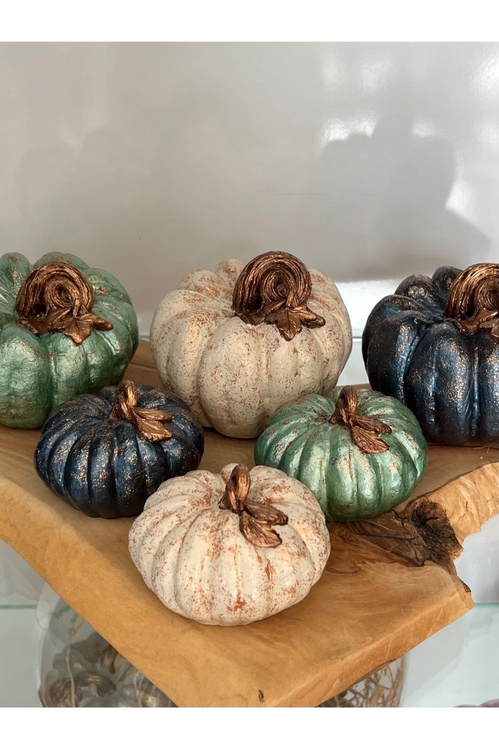 Dea'rt İstanbul-Simli Bal Kabağı İkili Obje Krem Bakır-Biblo-4-Milagron.com