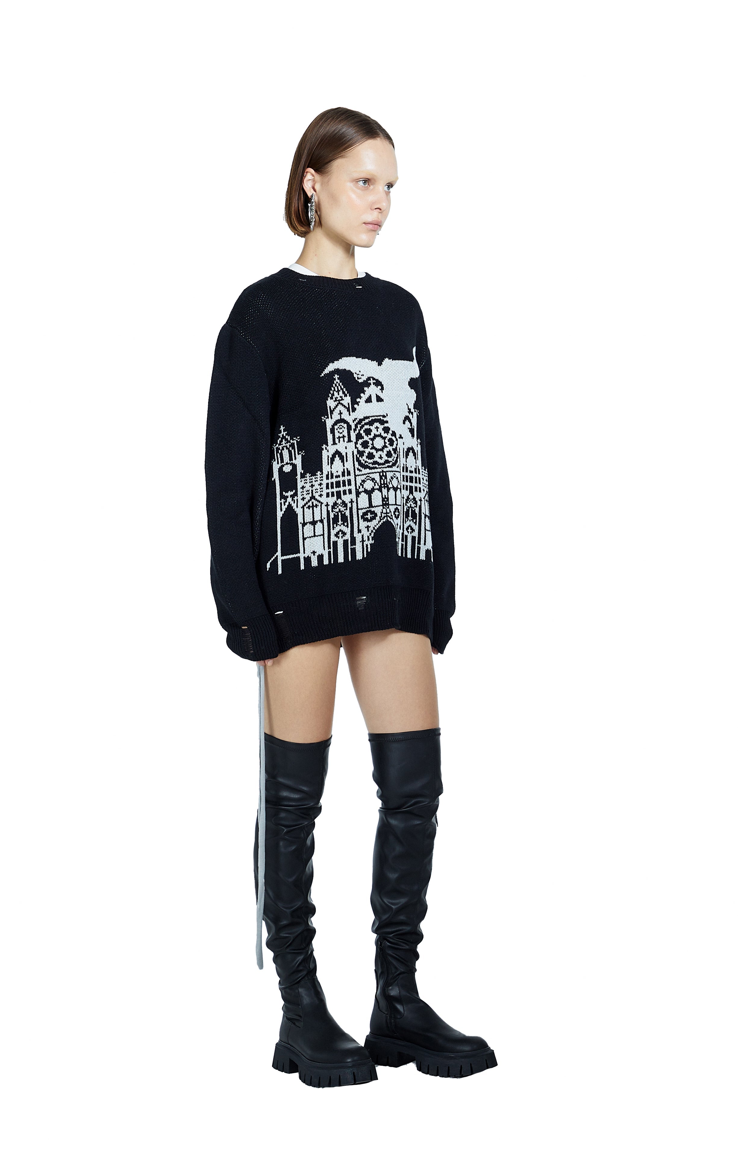 Death Is Easy-Angel Knitted Women’s Sweater-Kazak & Triko-2-Milagron.com