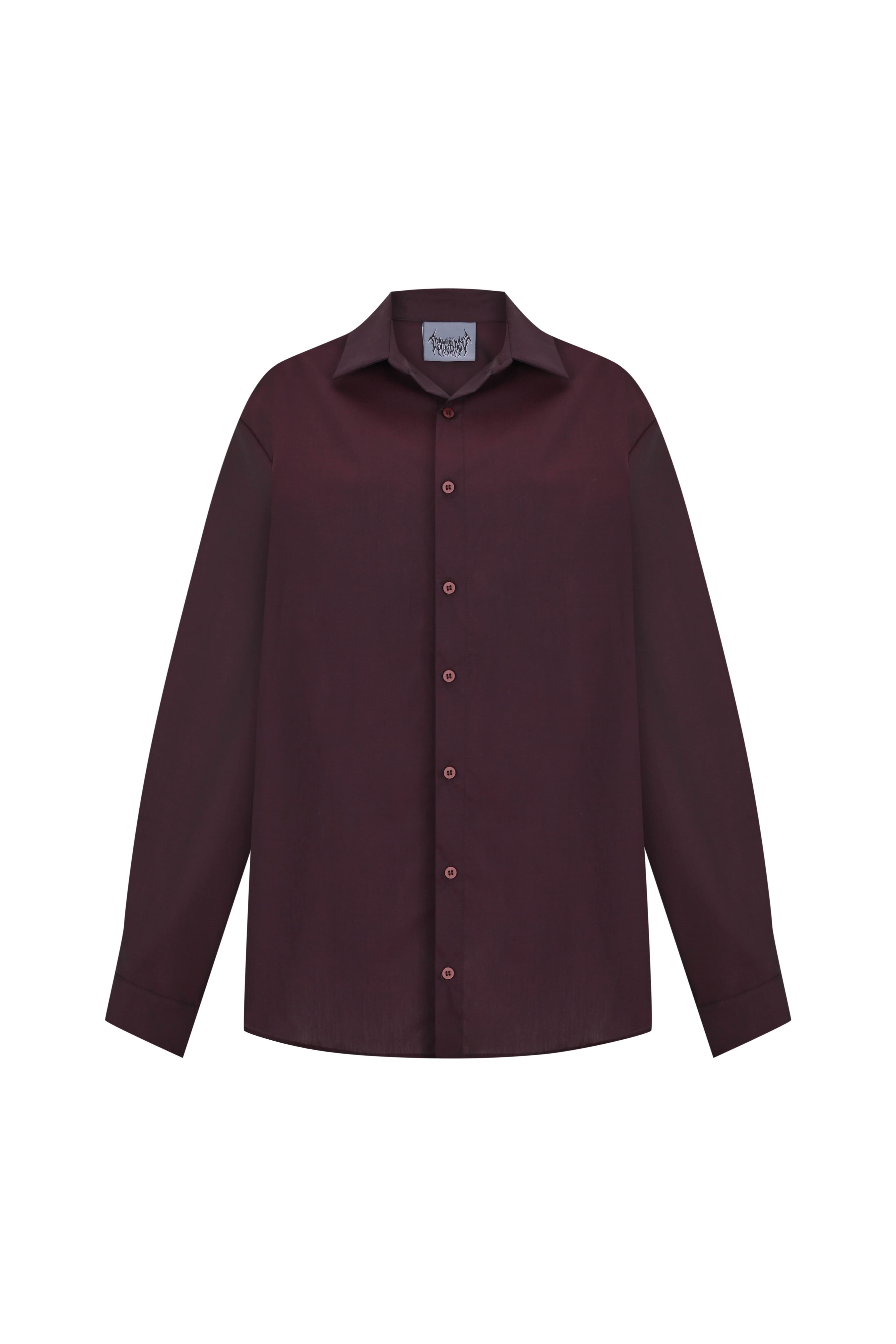 Death Is Easy-Bordeaux Oversize Shirt-Gömlek-3-Milagron.com