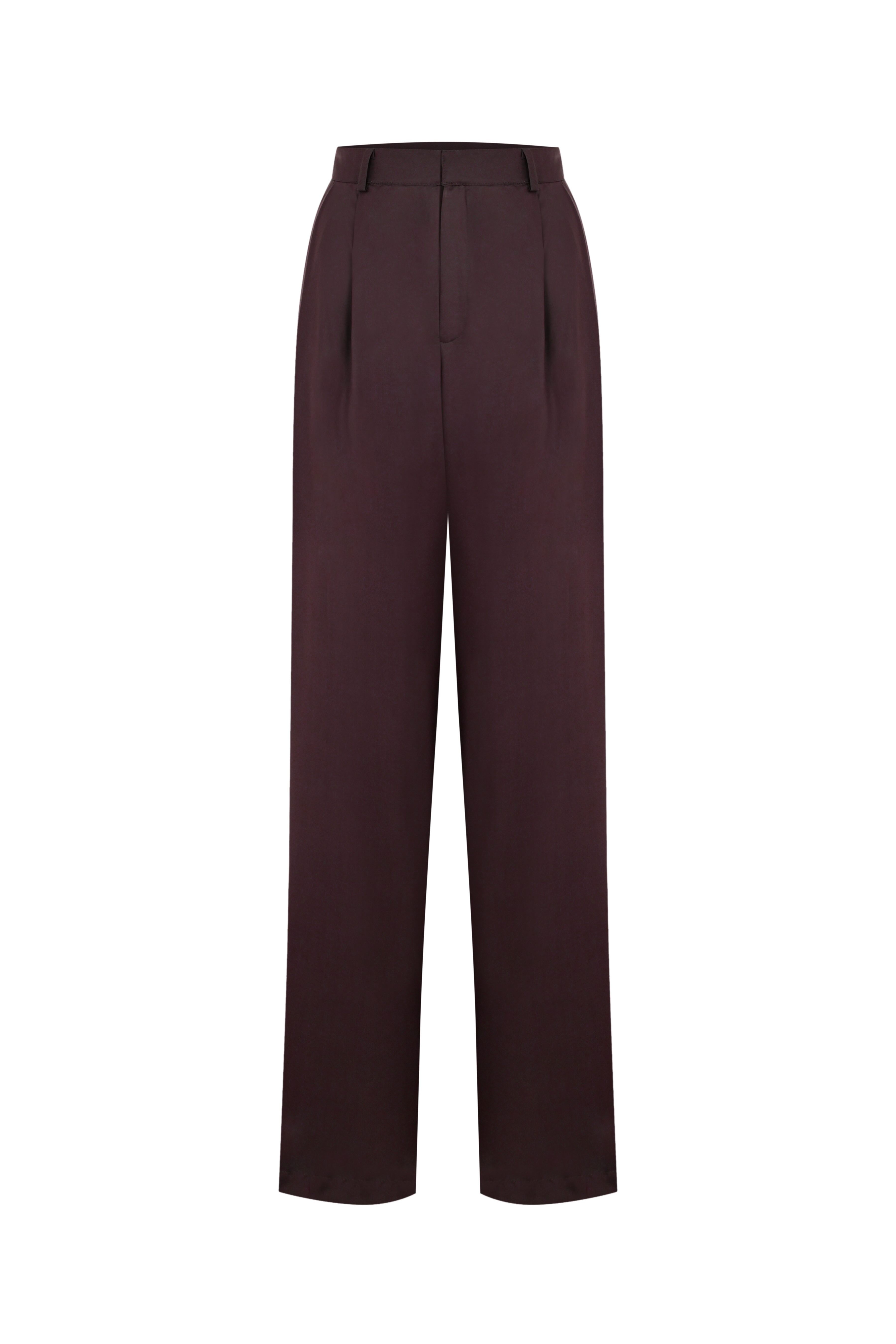 Death Is Easy-Bordeaux Pleated Pants-Pantolon-3-Milagron.com