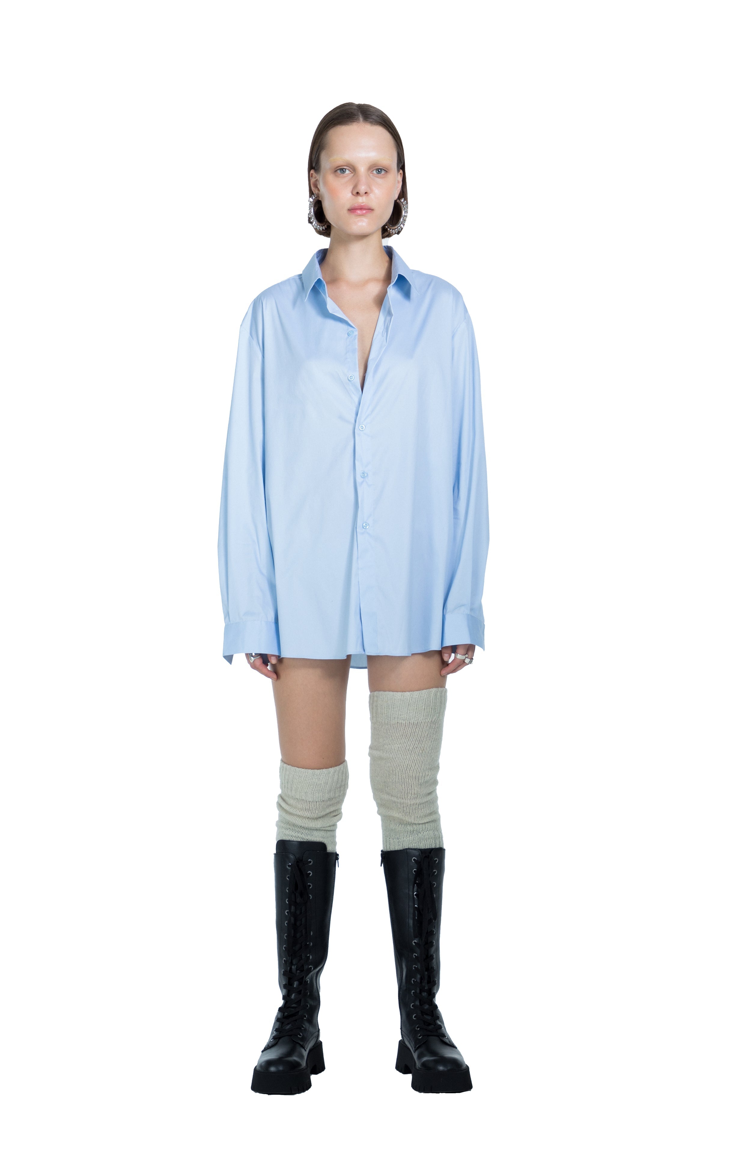 Death Is Easy-Button Down Oversize Women’s Shirt-Gömlek-1-Milagron.com