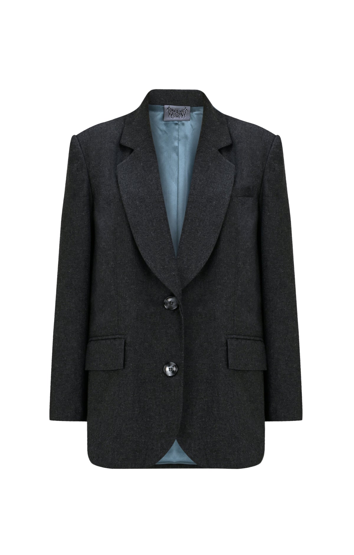 Death Is Easy-Charcoal Grey Women’s Blazer-Blazer Ceket-7-Milagron.com