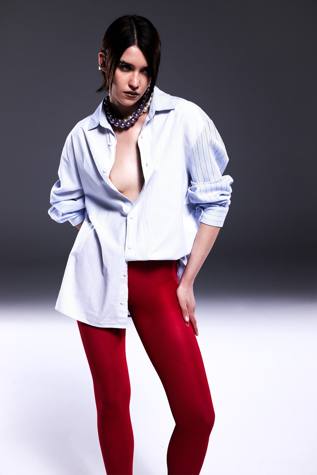 Death Is Easy-Checkered Patchwork Button Down Oversize Shirt-Gömlek-2-Milagron.com