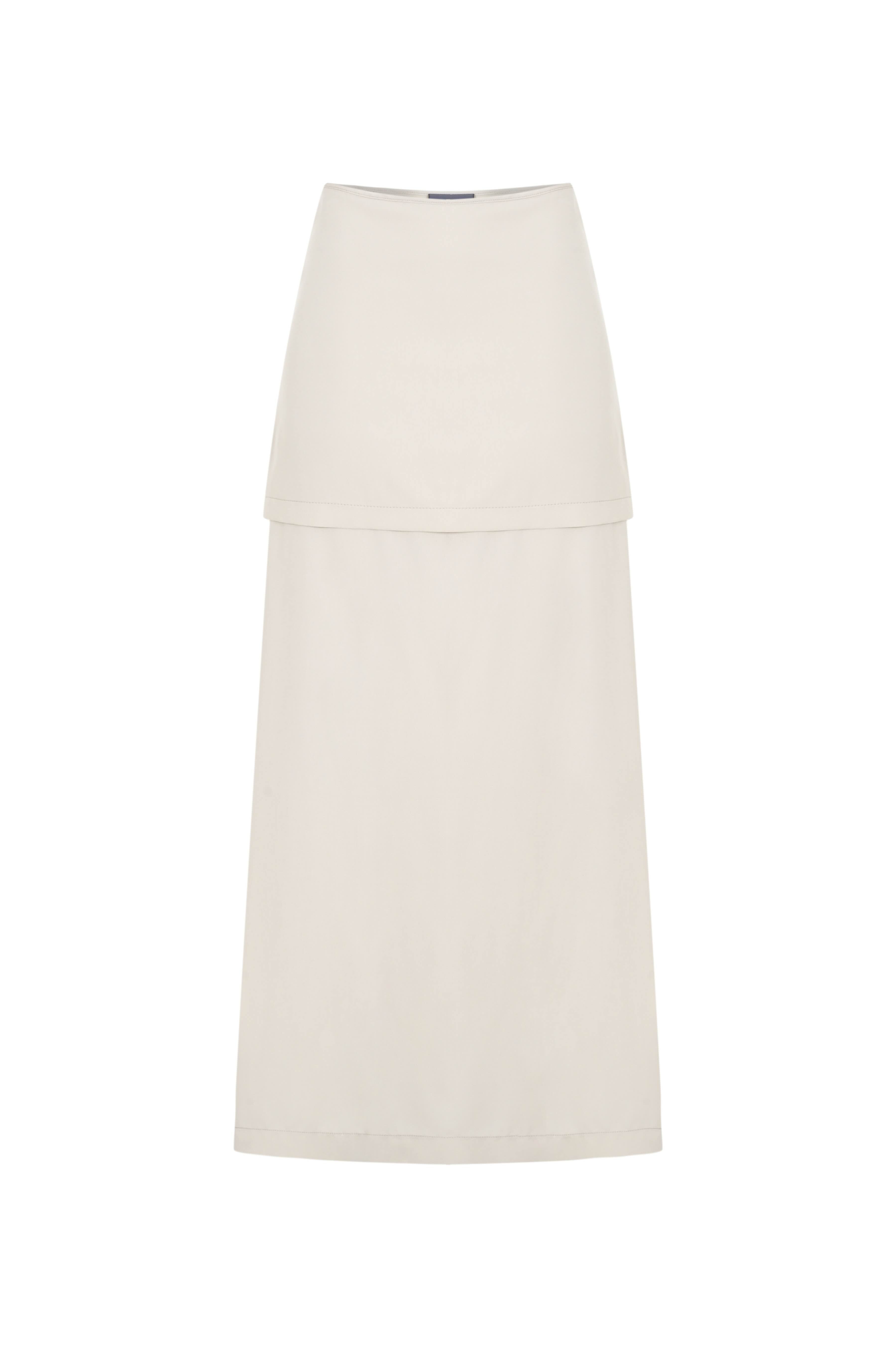 Death Is Easy-Layered Cotton Mid Length Skirt-Etek-4-Milagron.com