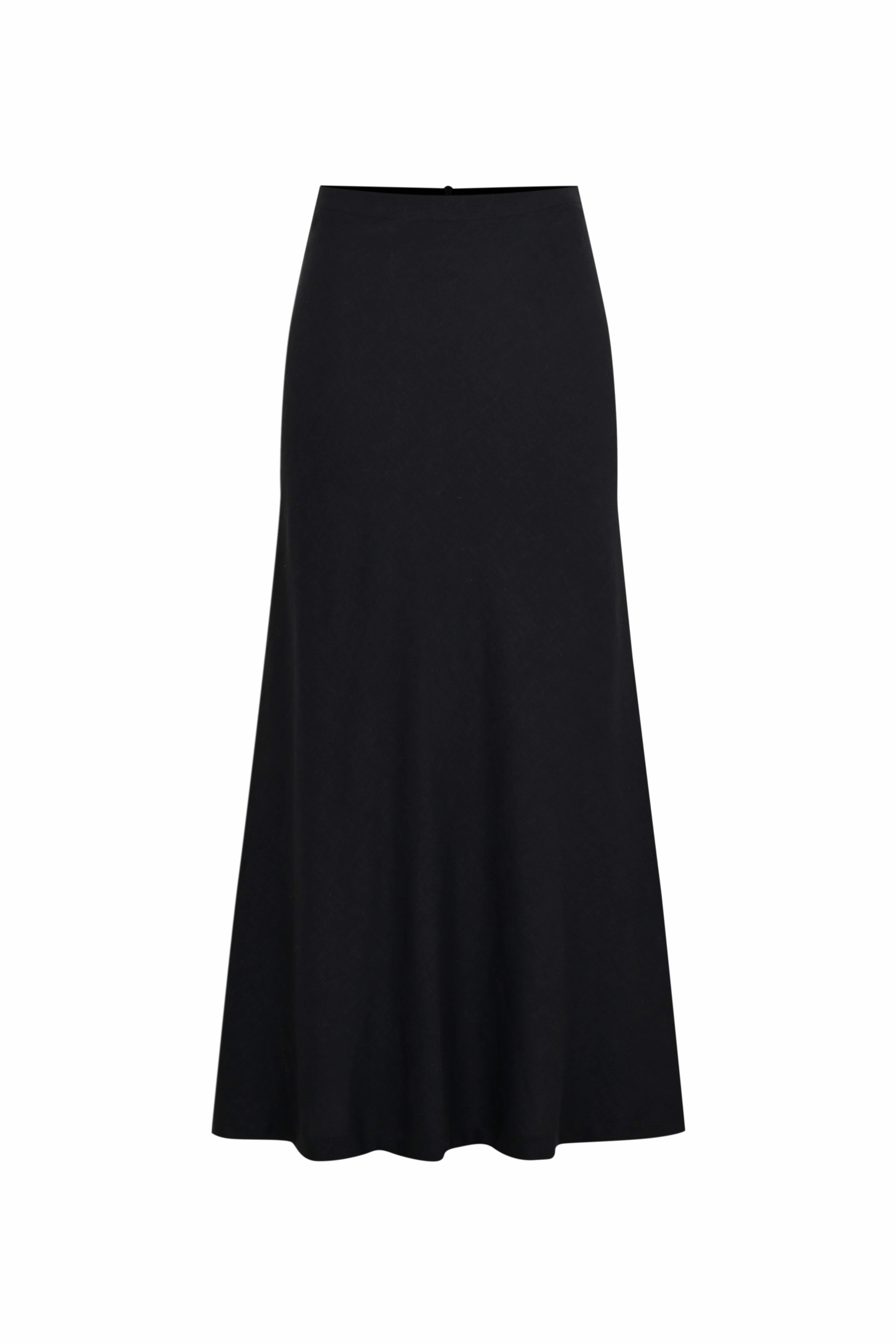 Death Is Easy-Linen Bias Cut Long Skirt-Etek-3-Milagron.com