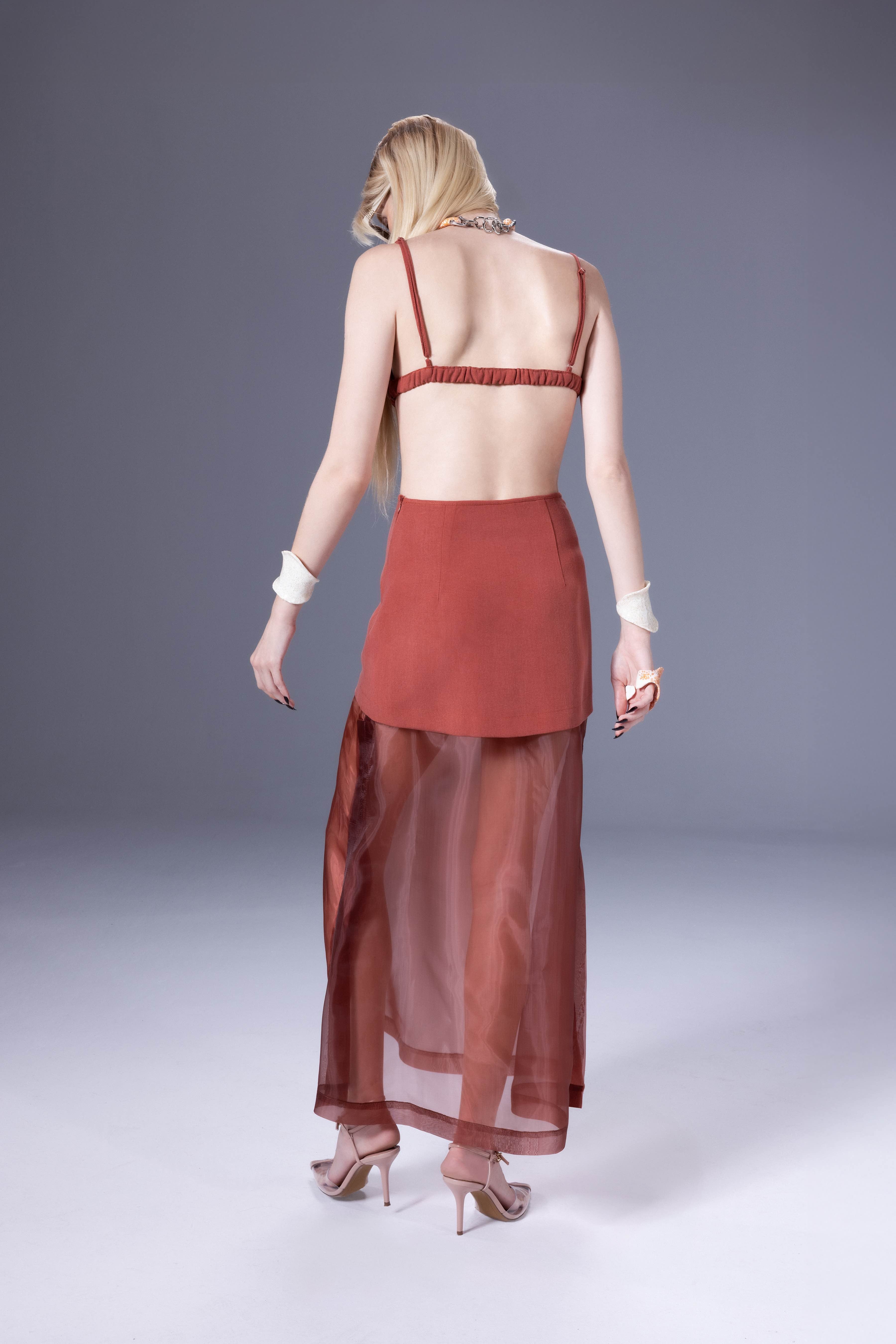 Death Is Easy-Mid Length Organza Skirt-Etek-2-Milagron.com