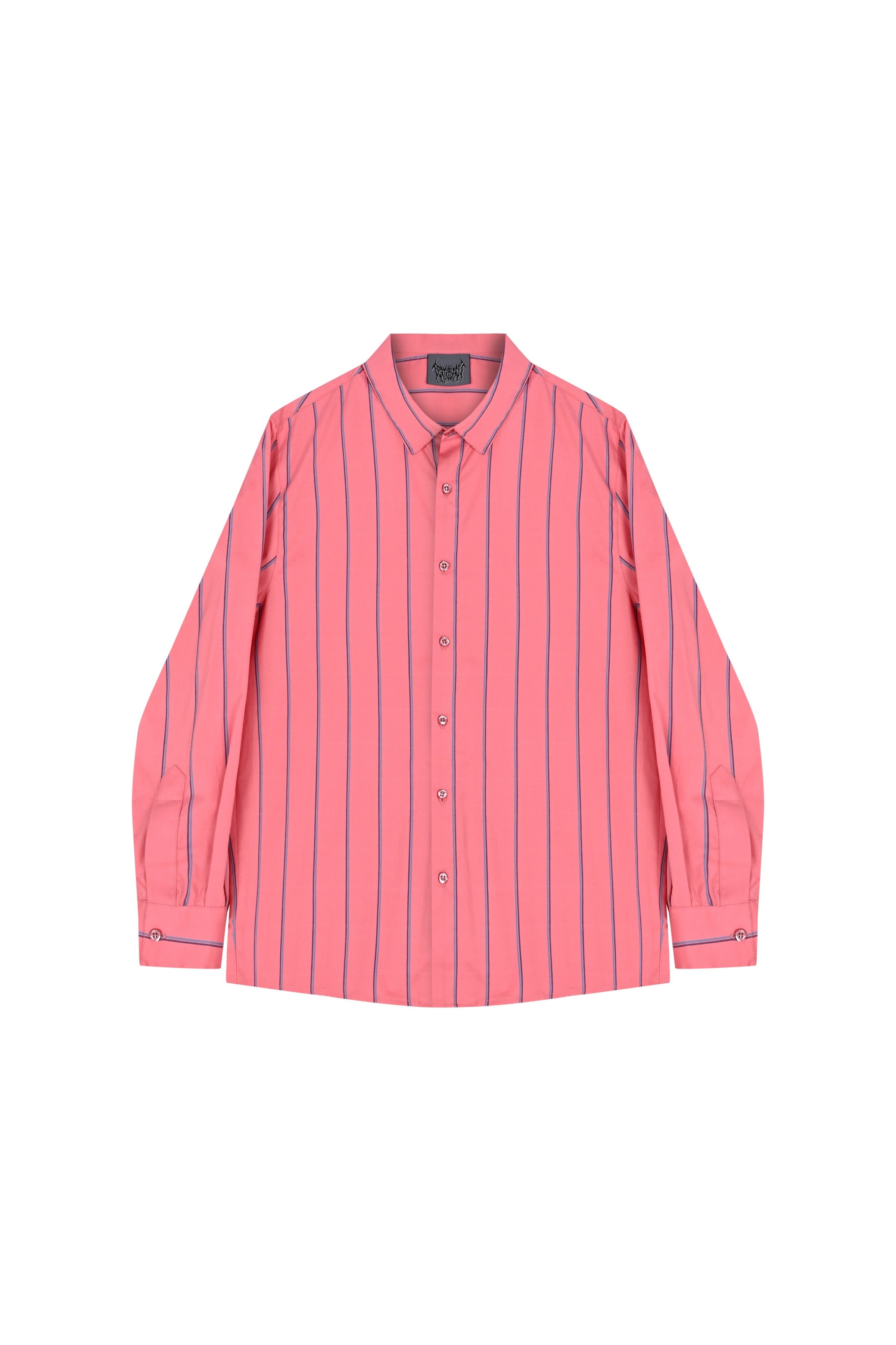 Death Is Easy-Pink Striped Oversize Shirt-Gömlek-1-Milagron.com