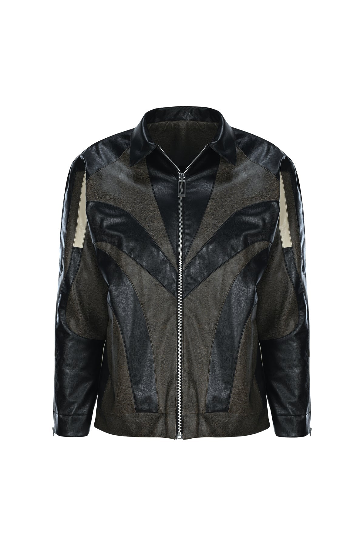 Death Is Easy-Puzzle Leather Jacket-Deri Mont-4-Milagron.com