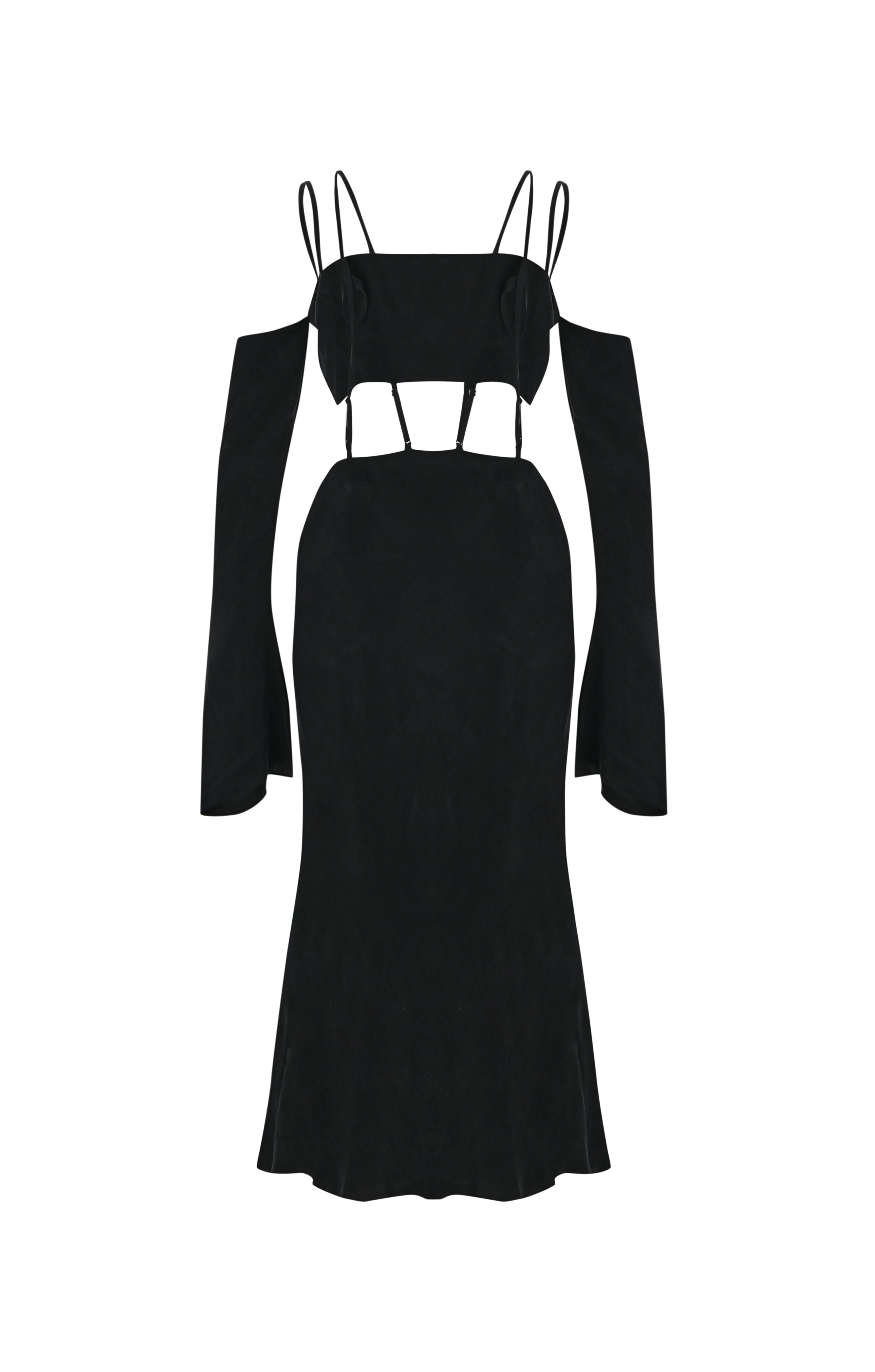 Death Is Easy-Silky Black Dress-Elbise-5-Milagron.com