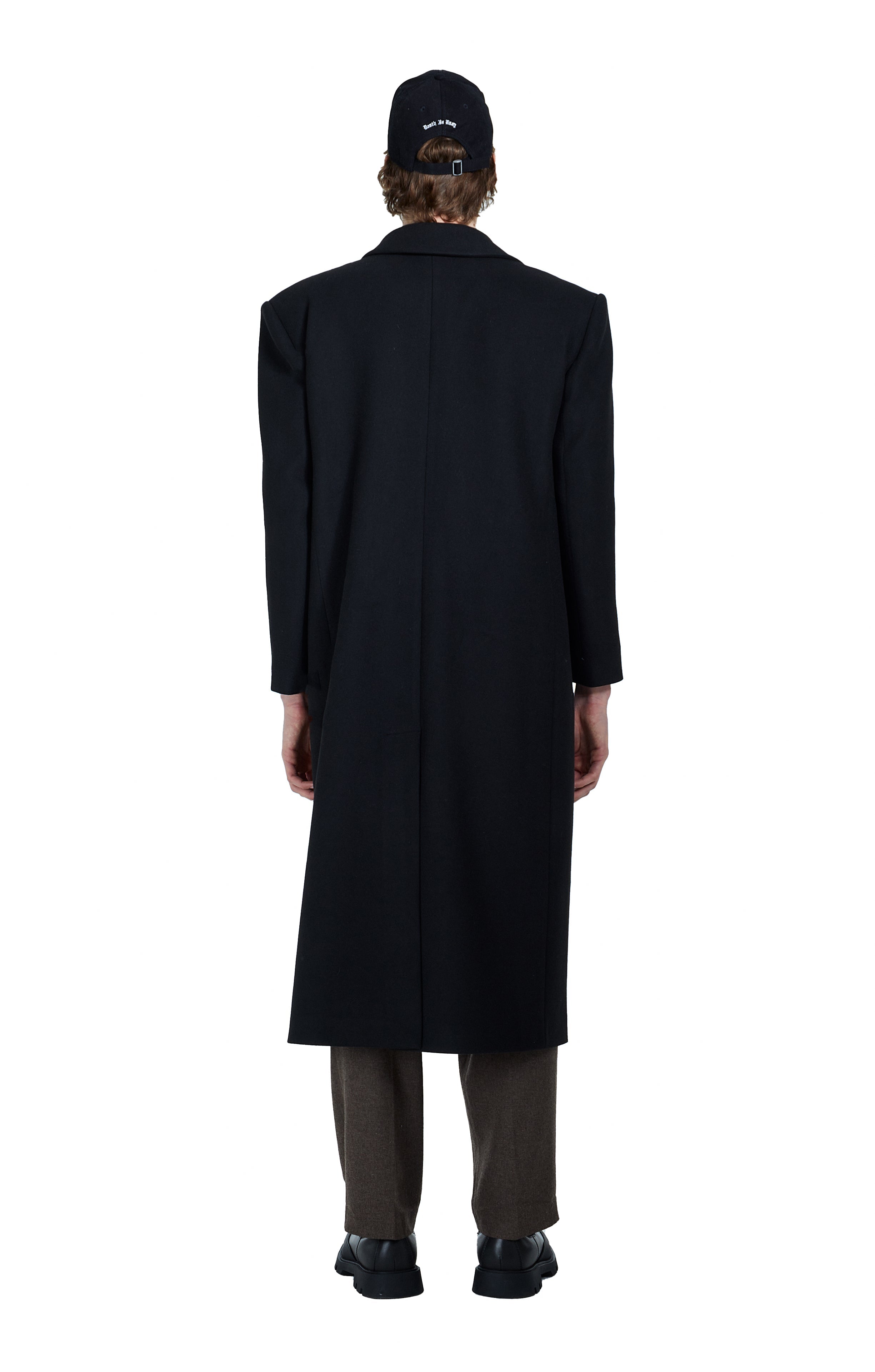 Death Is Easy-Single Breasted Black Men’s Coat-Kaban-2-Milagron.com