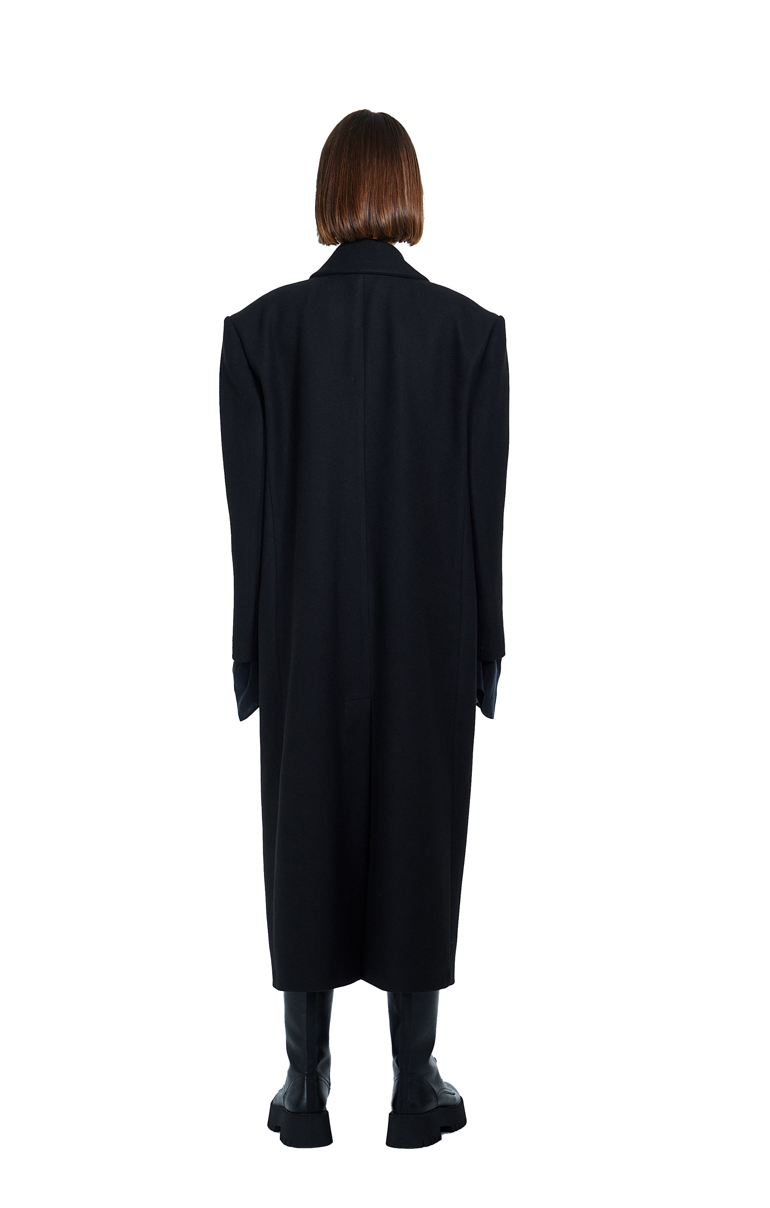Death Is Easy-Single Breasted Women’s Black Coat-Kaban-2-Milagron.com