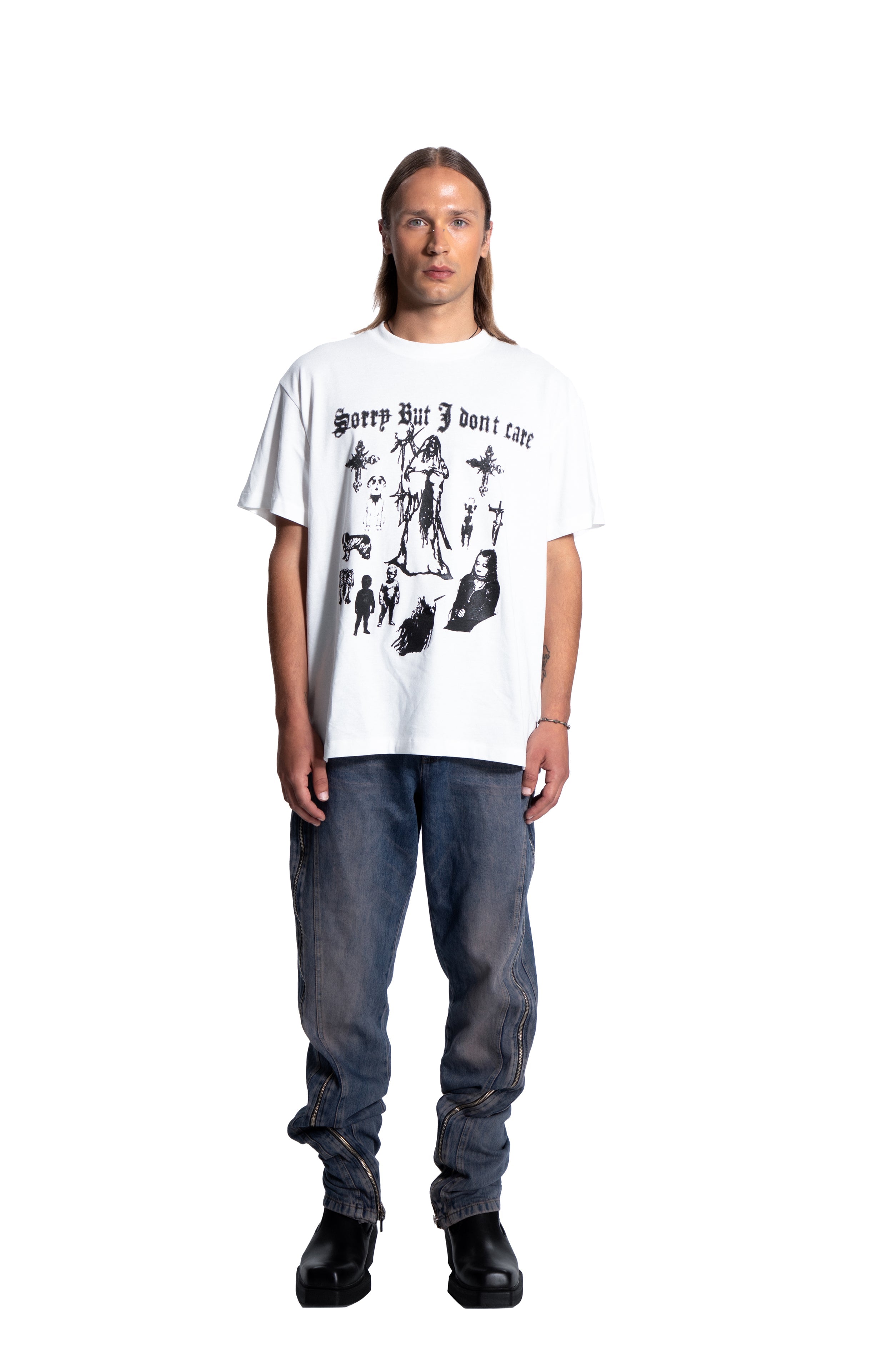 Death Is Easy-Sorry But I Don't Care Mens T Shirt-T-Shirts-1-Milagron.com