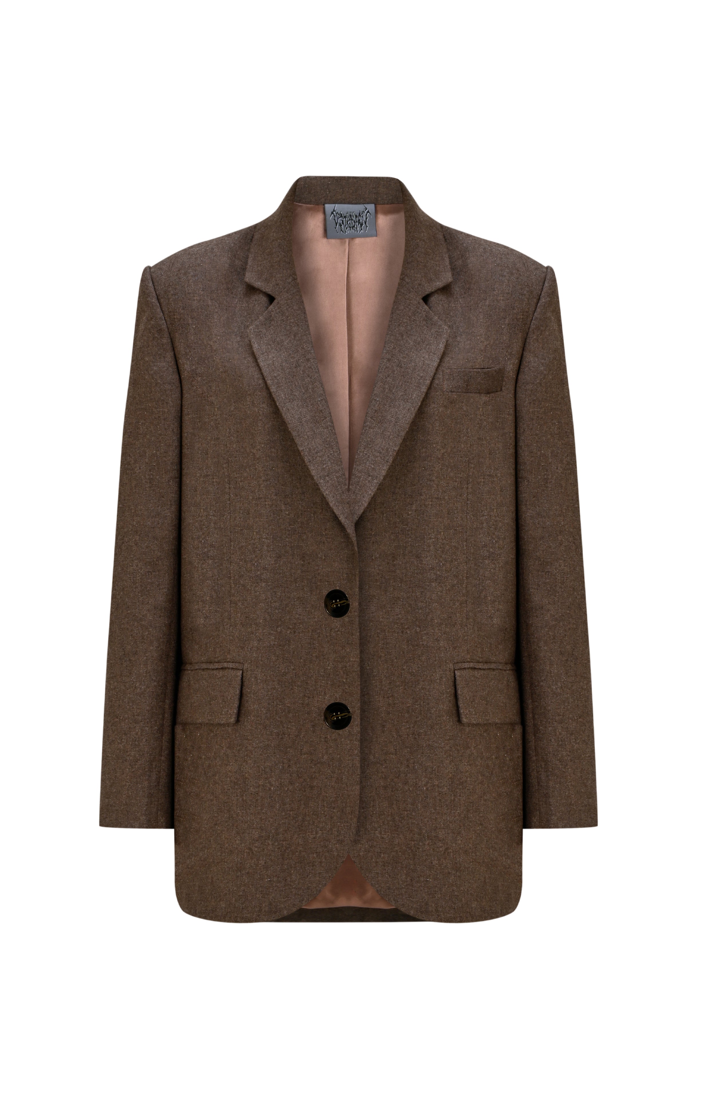 Death Is Easy-Taupe Brown Oversize Women’s Blazer-Blazer Ceket-4-Milagron.com