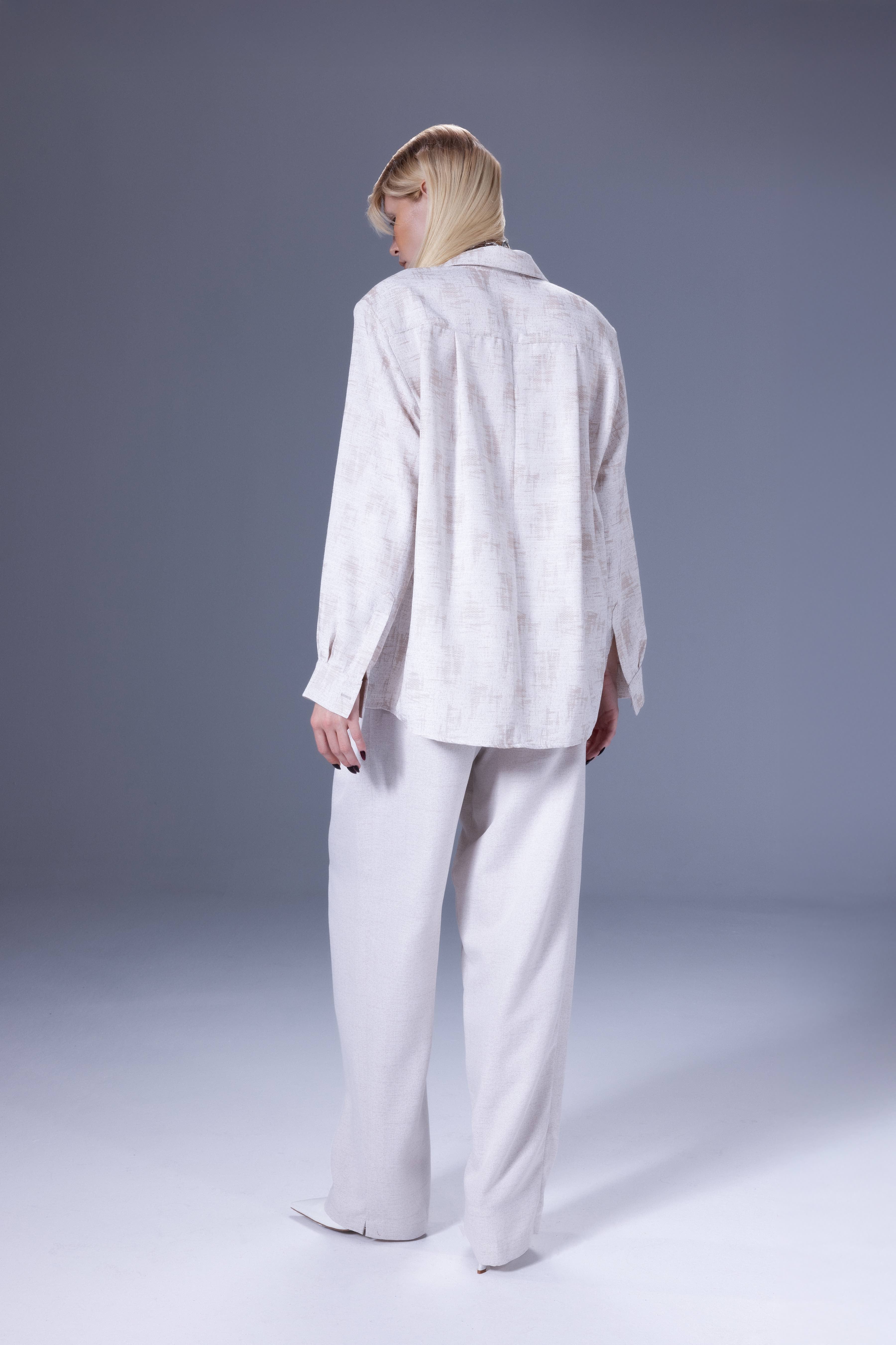 Death Is Easy-Textured Relaxed Shirt-Gömlek-2-Milagron.com