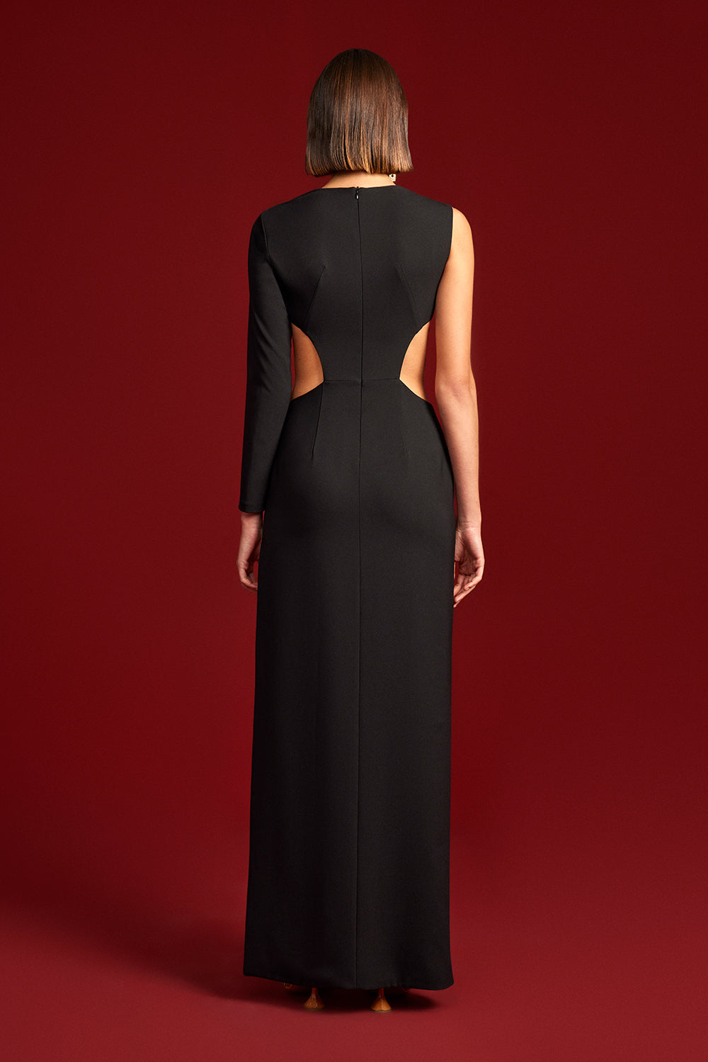 Declara-Black Dart Dress-Elbise-3-Milagron.com