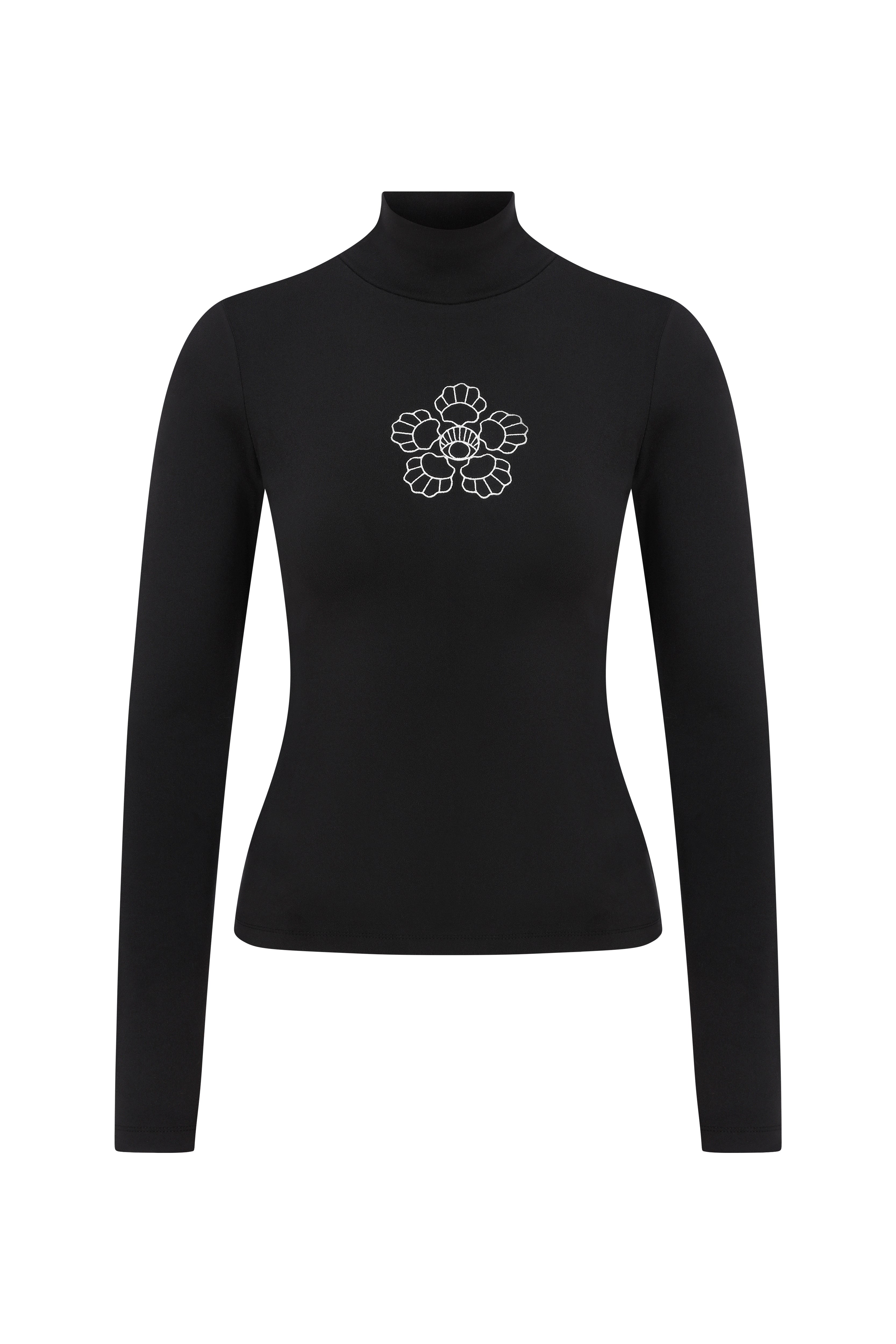 Declara-Blooming Crest Turtleneck-Kazak & Triko-1-Milagron.com