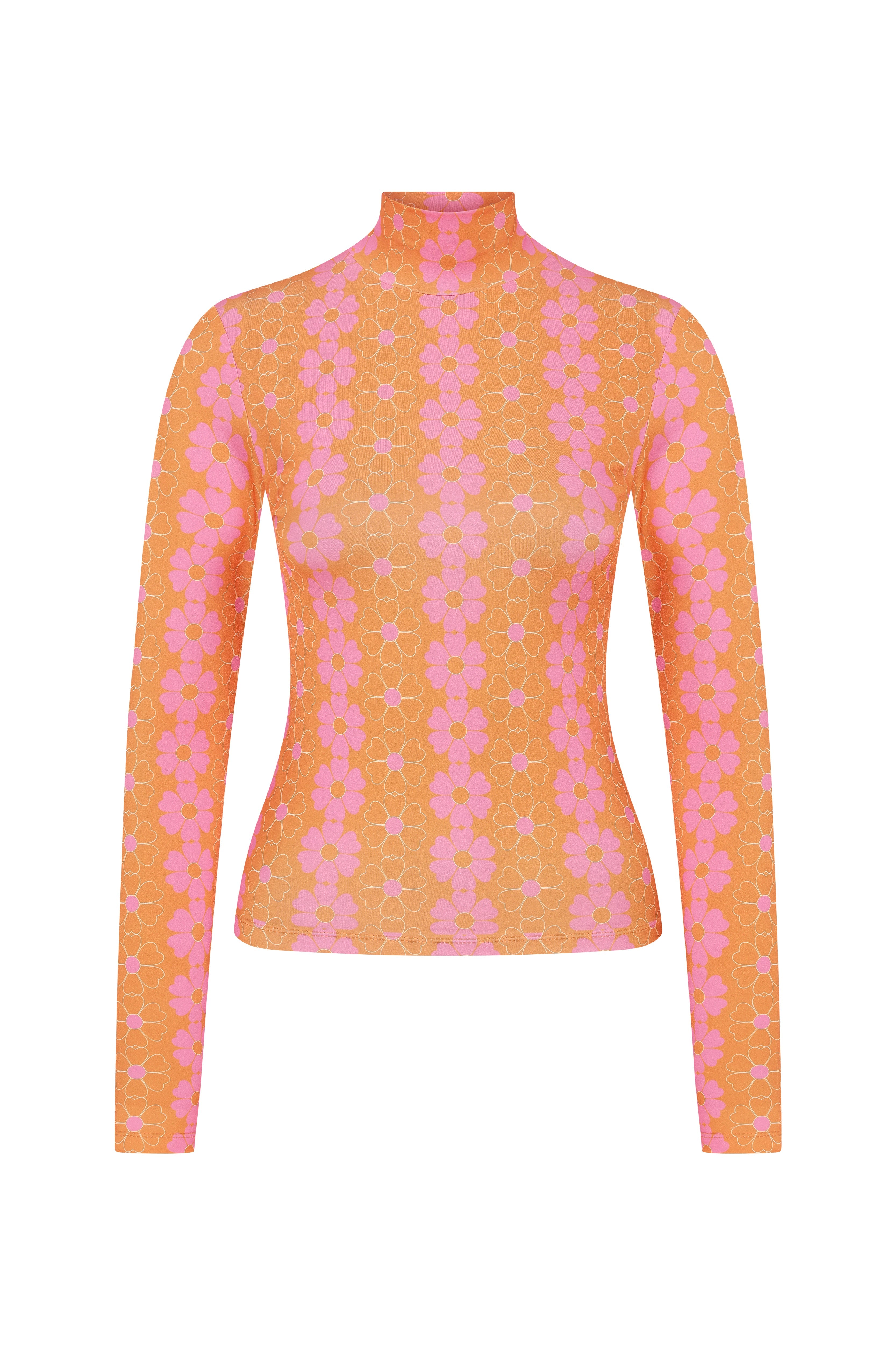 Declara-Blooming Sunset Orange Top-Kazak & Triko-4-Milagron.com