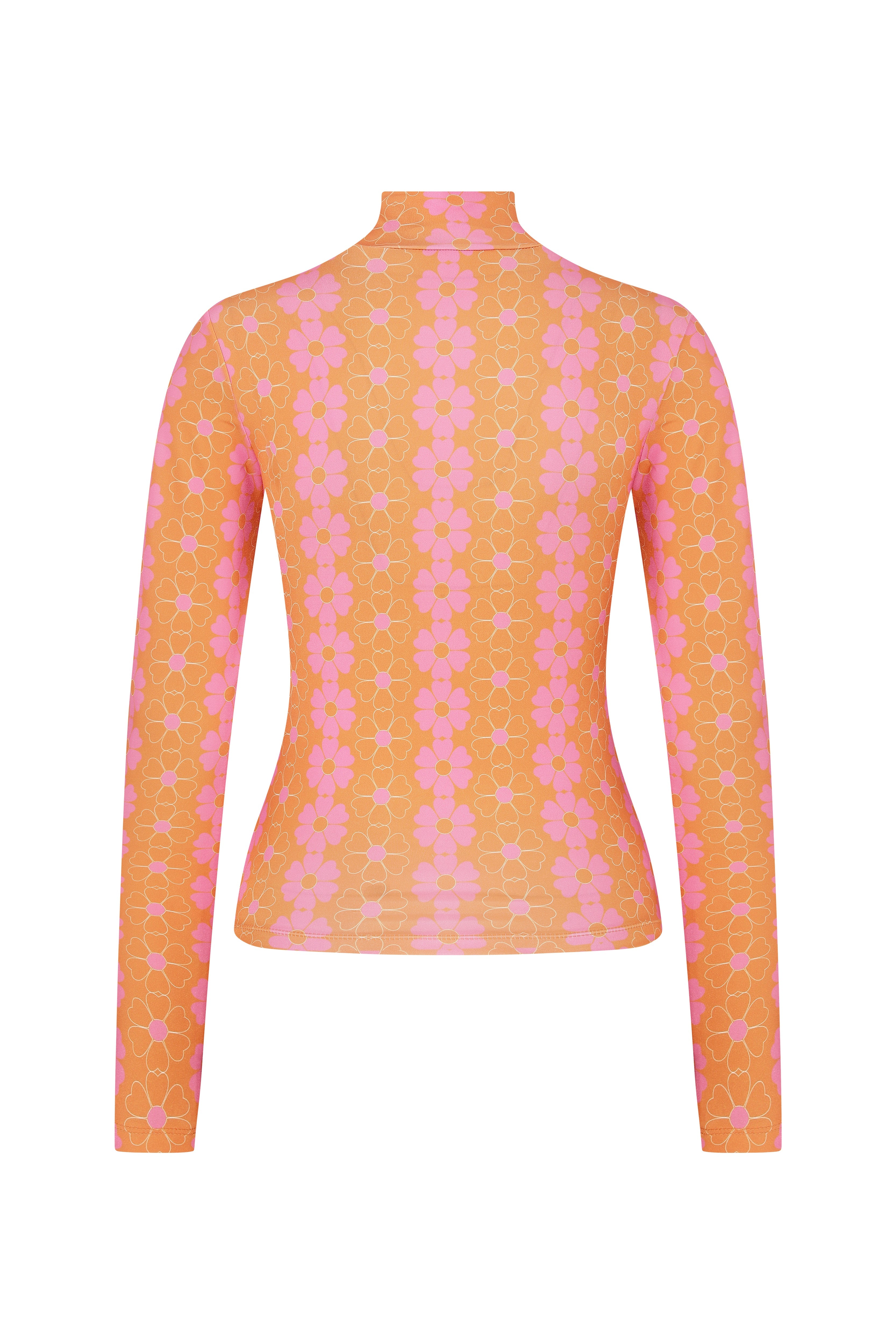 Declara-Blooming Sunset Orange Top-Kazak & Triko-5-Milagron.com