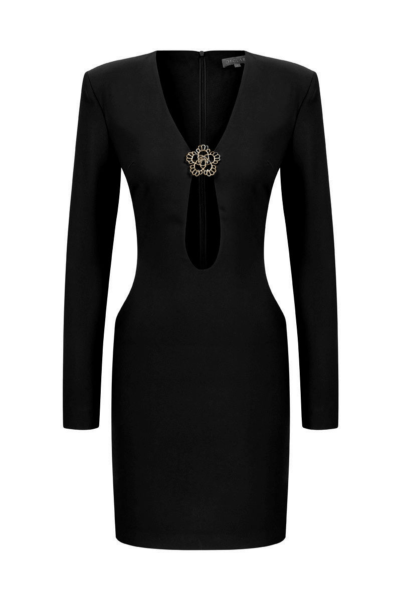 Declara-Cherry Bliss Open Waist Dress-Elbise-1-Milagron.com