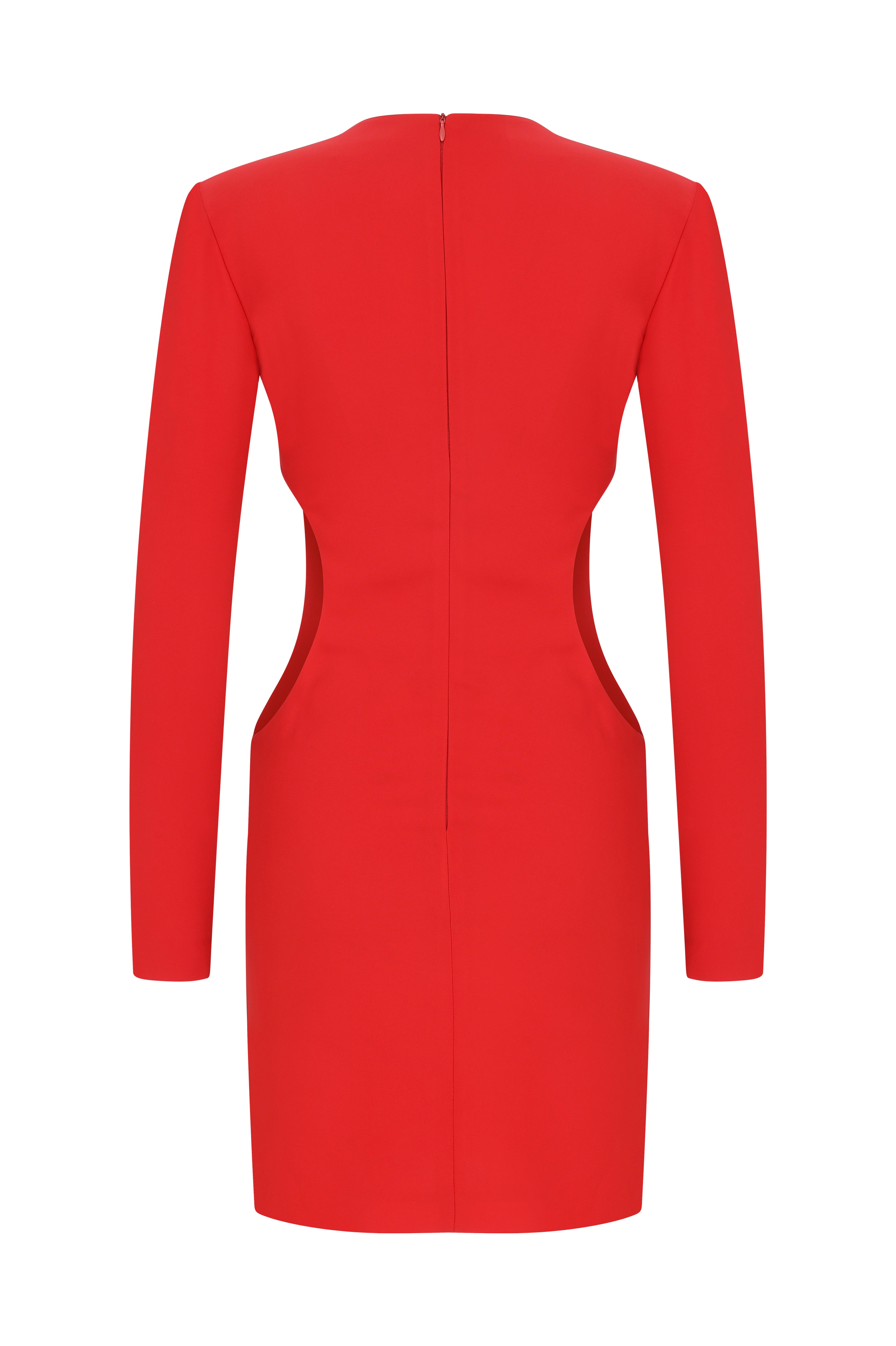 Declara-Cherry Bliss Open Waist Dress-Elbise-7-Milagron.com