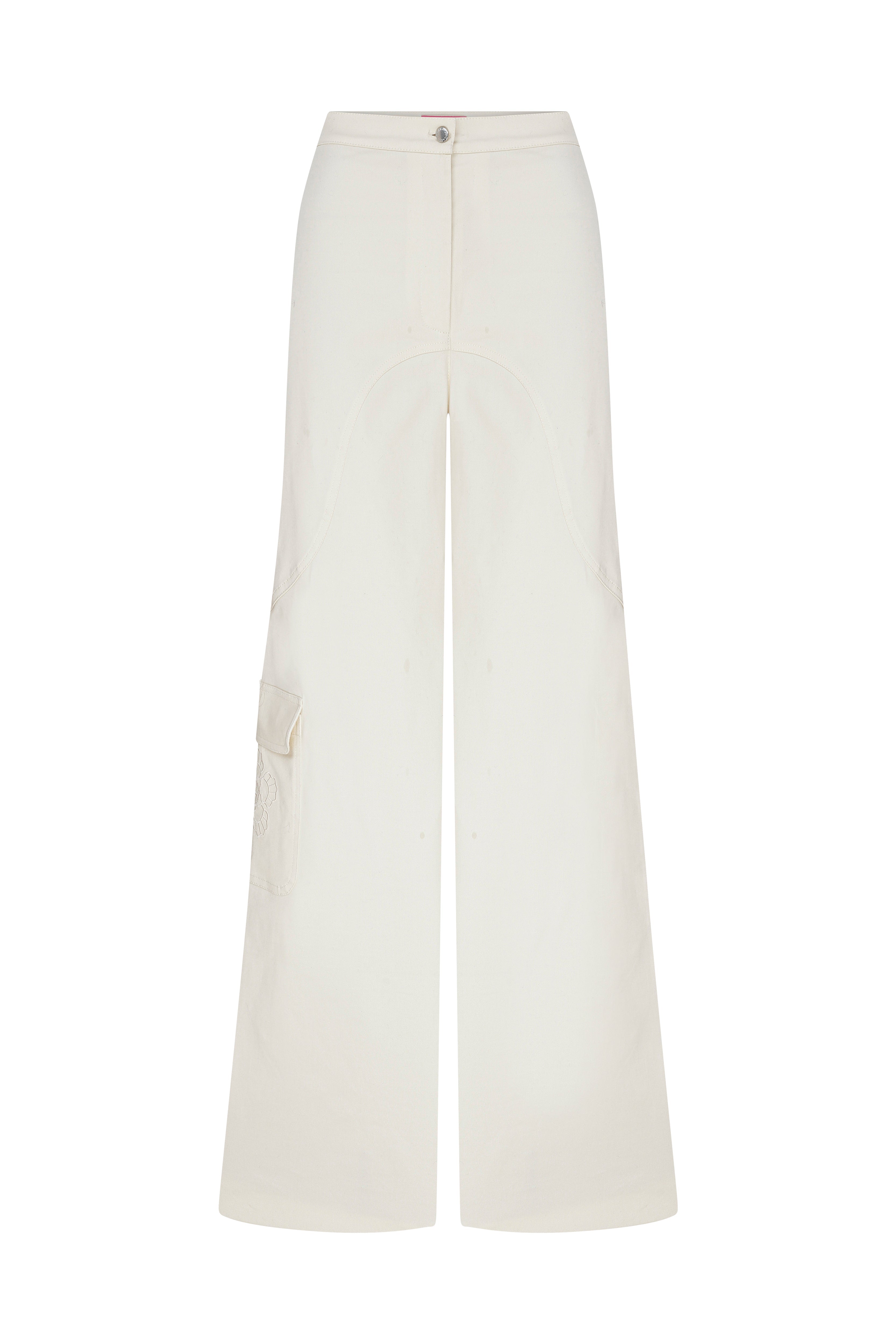 Declara-Floral Whisper Beige Jeans-Pantolon-4-Milagron.com