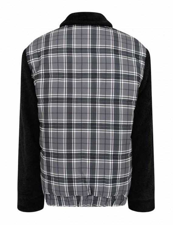 Declara-Griffin Black Teddy Bomber Jacket-Ceket-2-Milagron.com