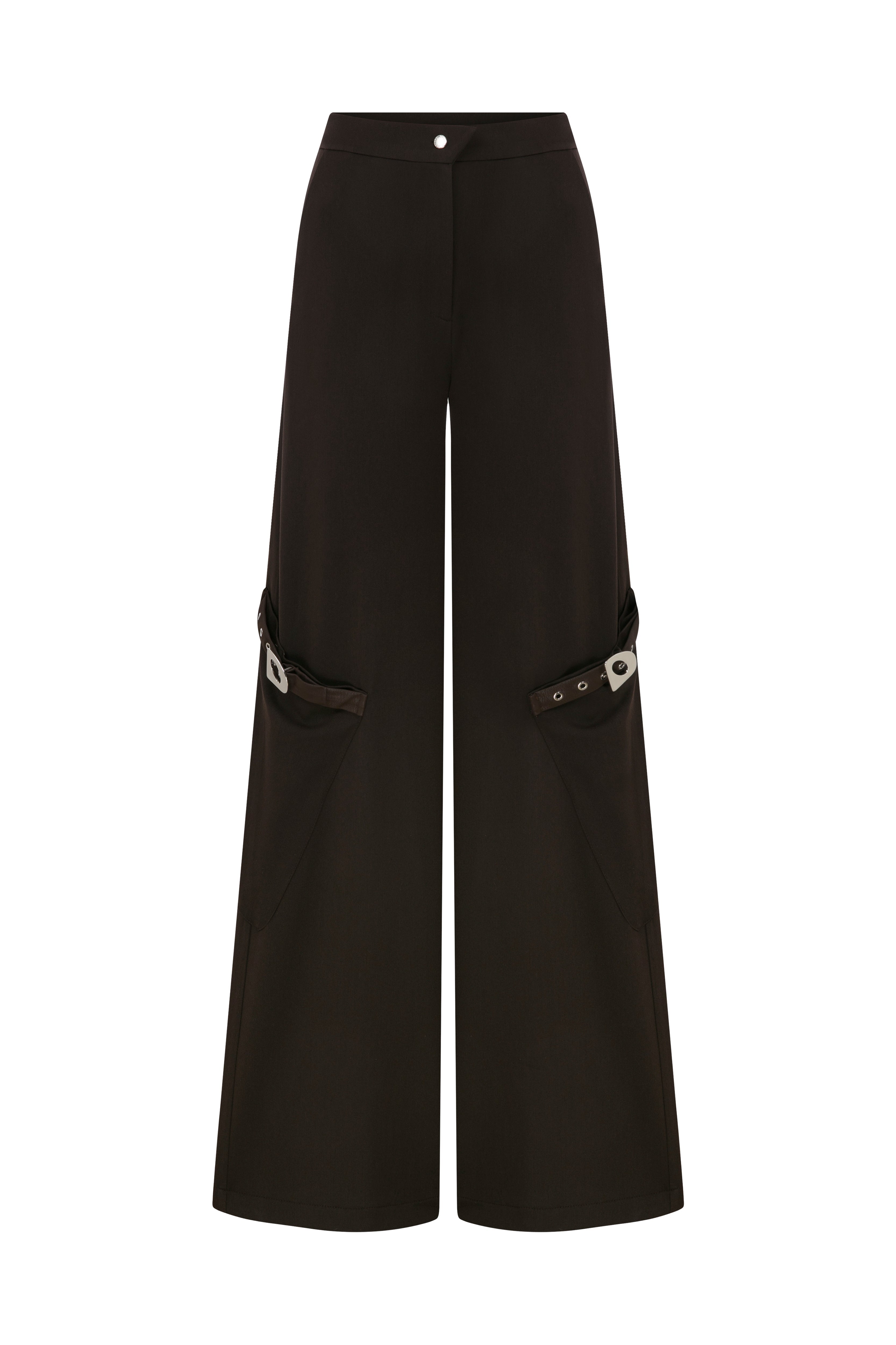 Declara-Leather Belt Detailed Pant-Pantolon-2-Milagron.com