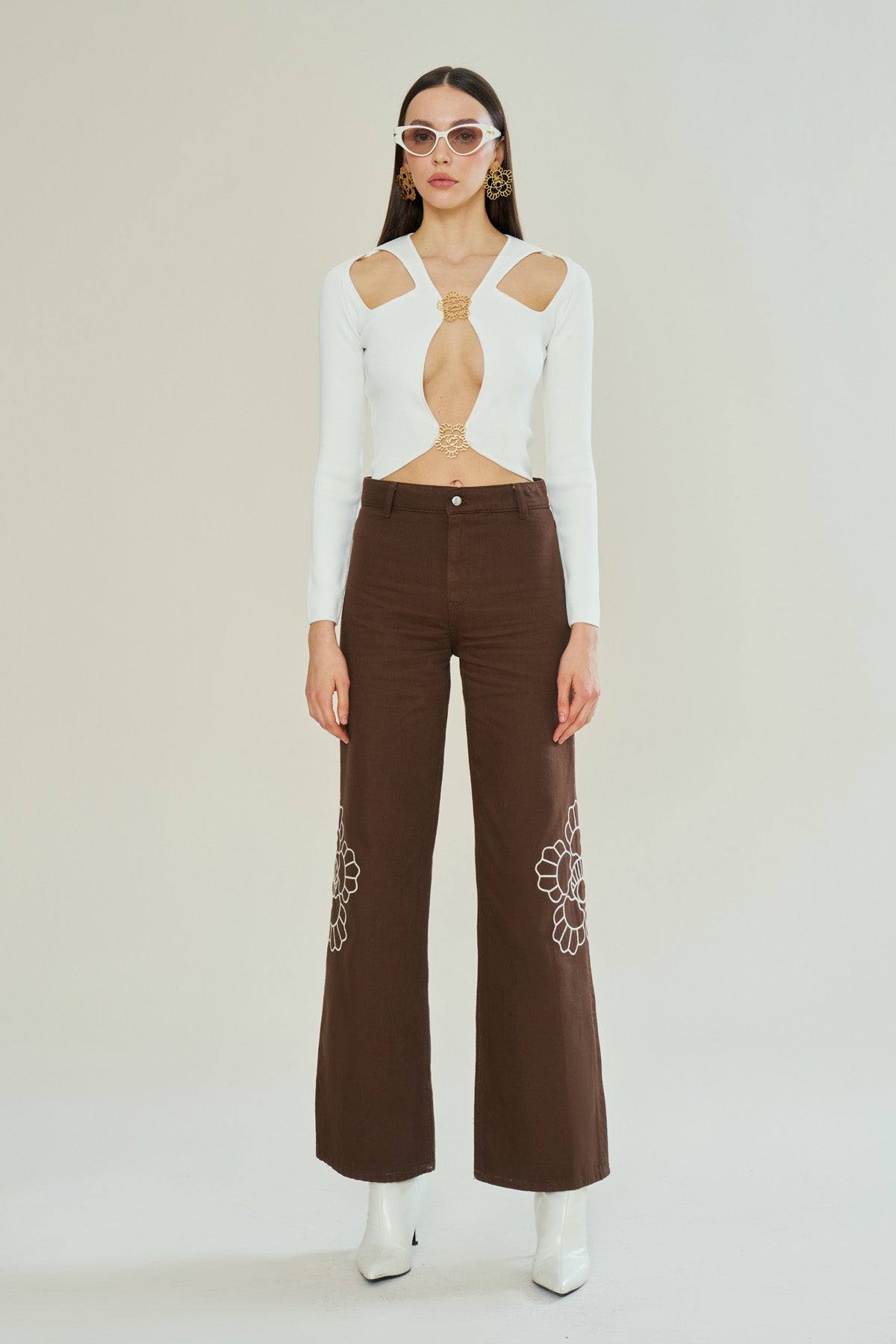 Declara-Lovers’ Emblem Knit Top-Top-1-Milagron.com