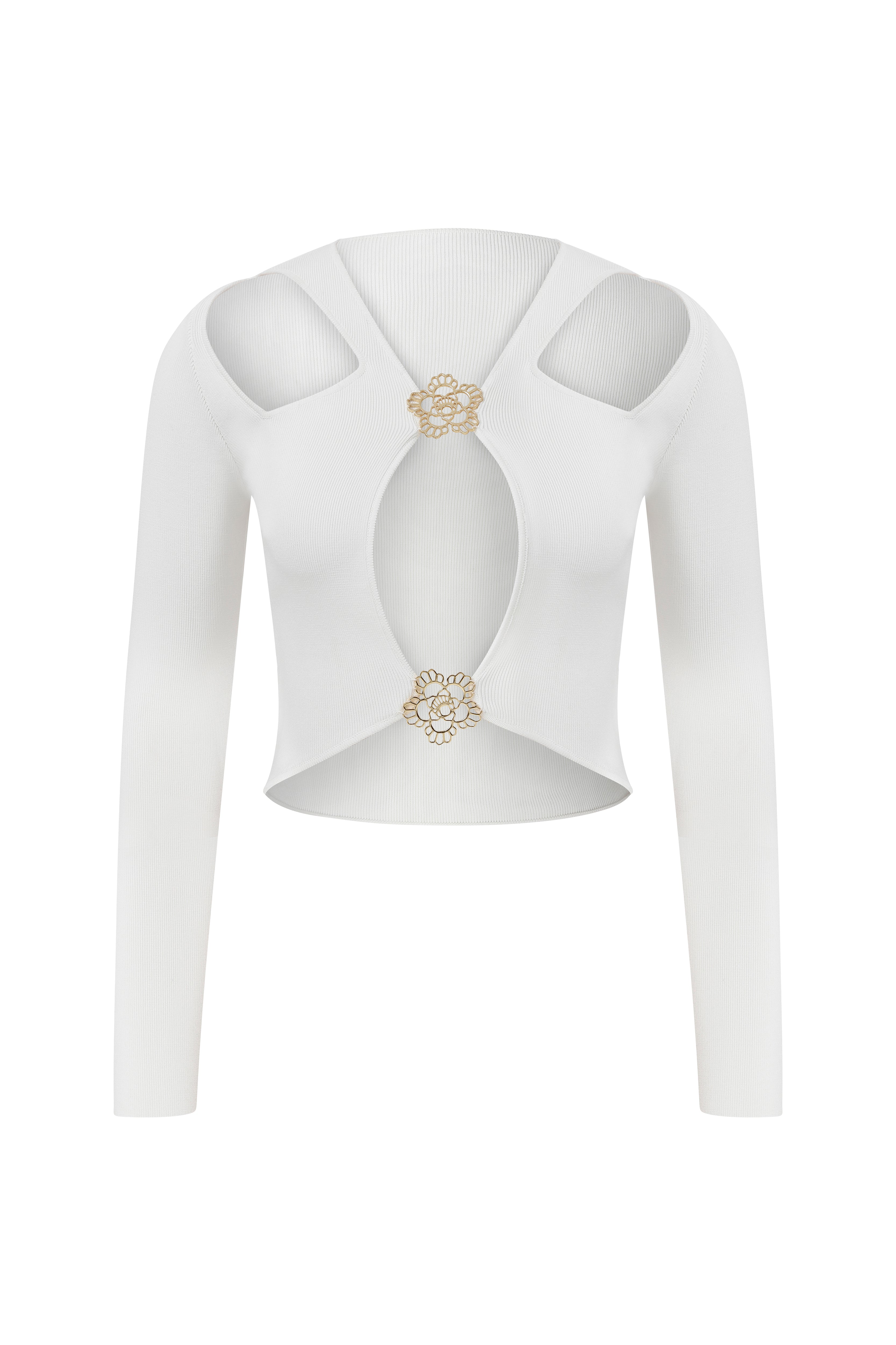 Declara-Lovers’ Emblem Knit Top-Top-2-Milagron.com
