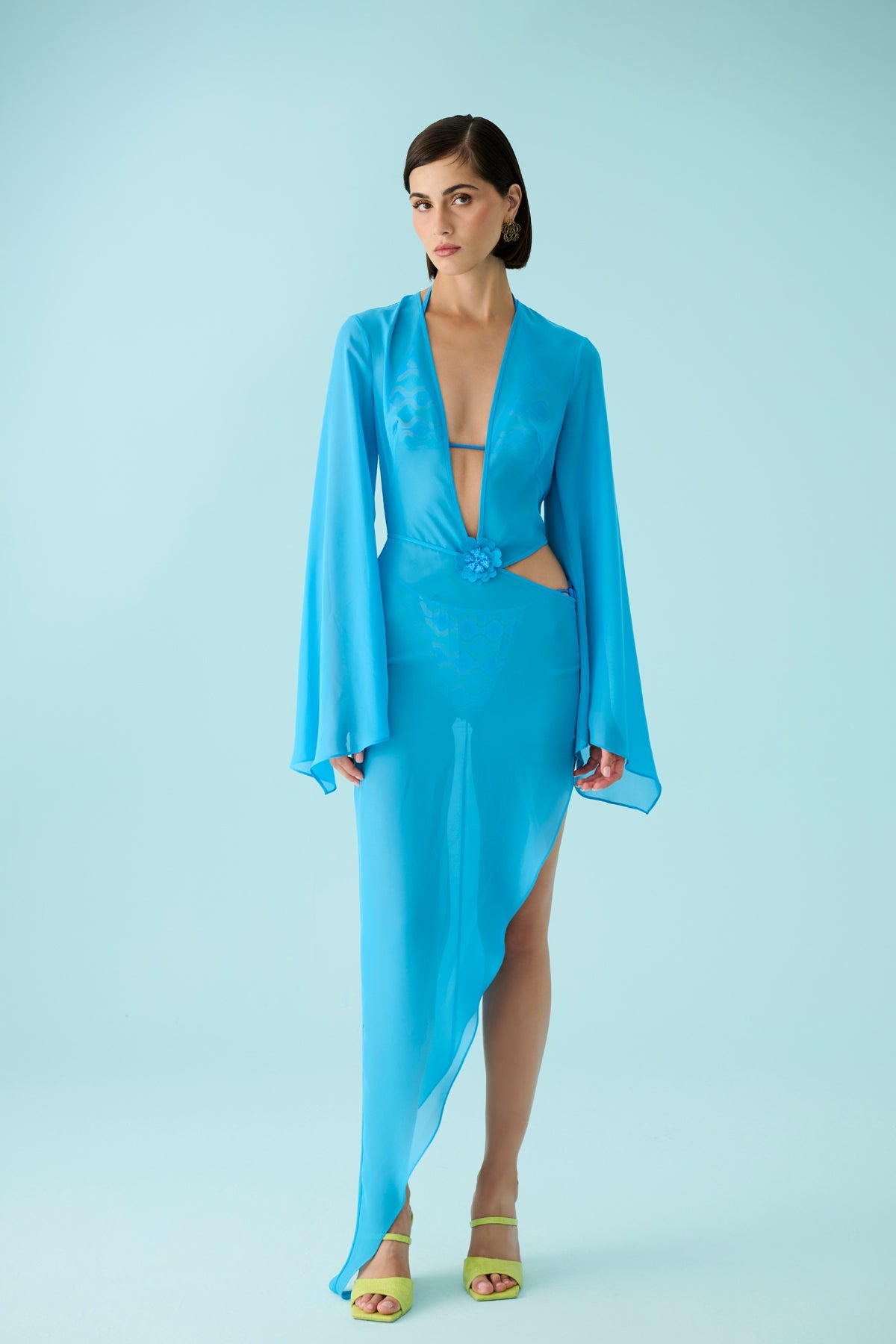 Declara-Moon Flower Cover Up-Elbise-7-Milagron.com