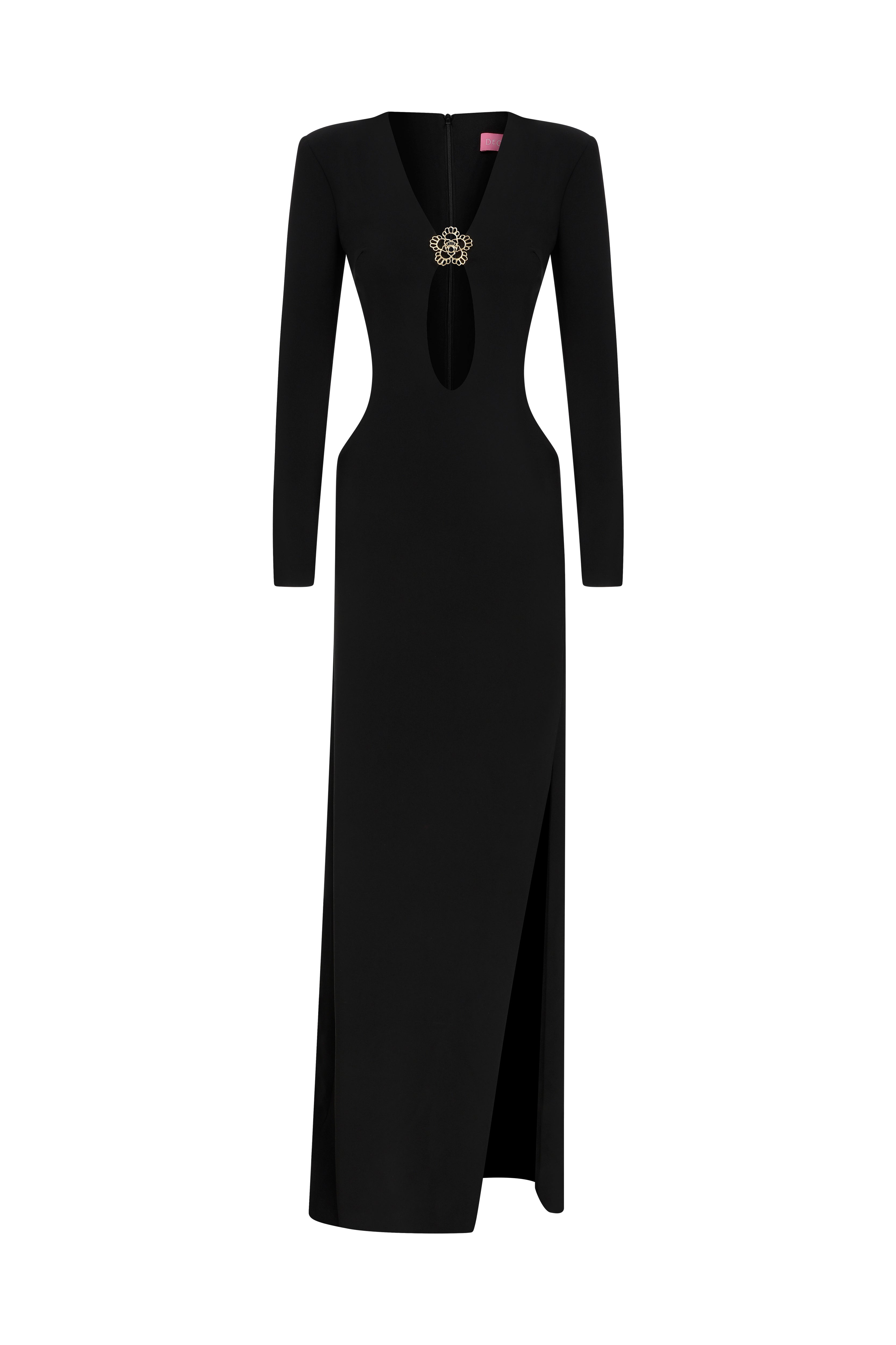 Declara-Moonlit Silhouette Evening Gown-Elbise-4-Milagron.com